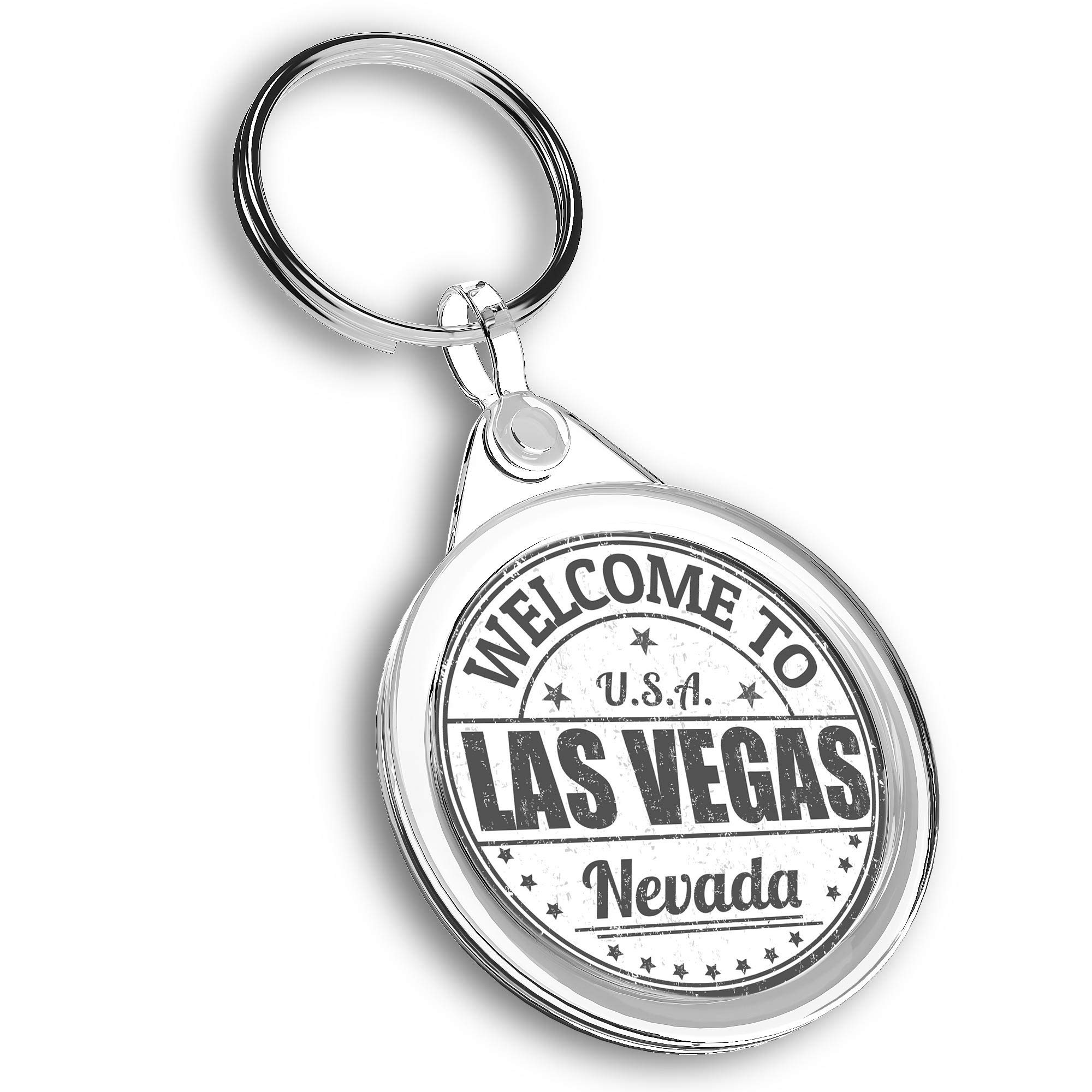 Destination Vinyl Ltd Unisex Multi 1 X Photo Keyring - Welcome To Las Vegas Nevada Usa |Keychain|Keyring|Charm| #40143