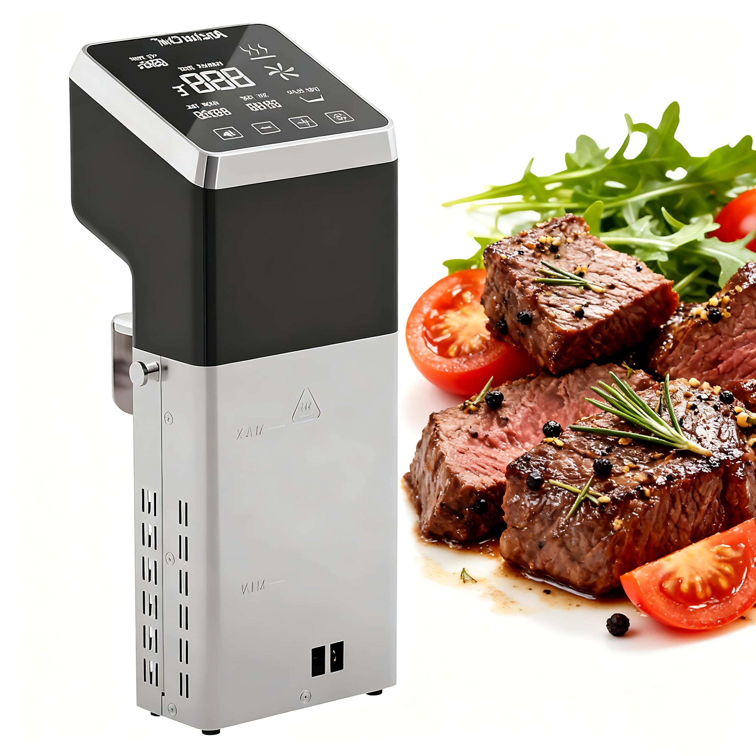 Sous Vide Stick Garer, Präzisionskocher App-Steuerung Sous Vide Stab 1600W Zirkulation 0℃-99℃ Temperaturbereich IPX7 Wasserdicht Touch Display Ultra-leise Tauchzirkulator