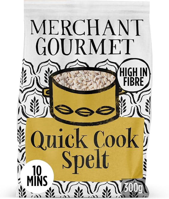 Merchant Gourmet Quick Cook Spelt, High Fibre & Protein, 300 g (8-Pack)