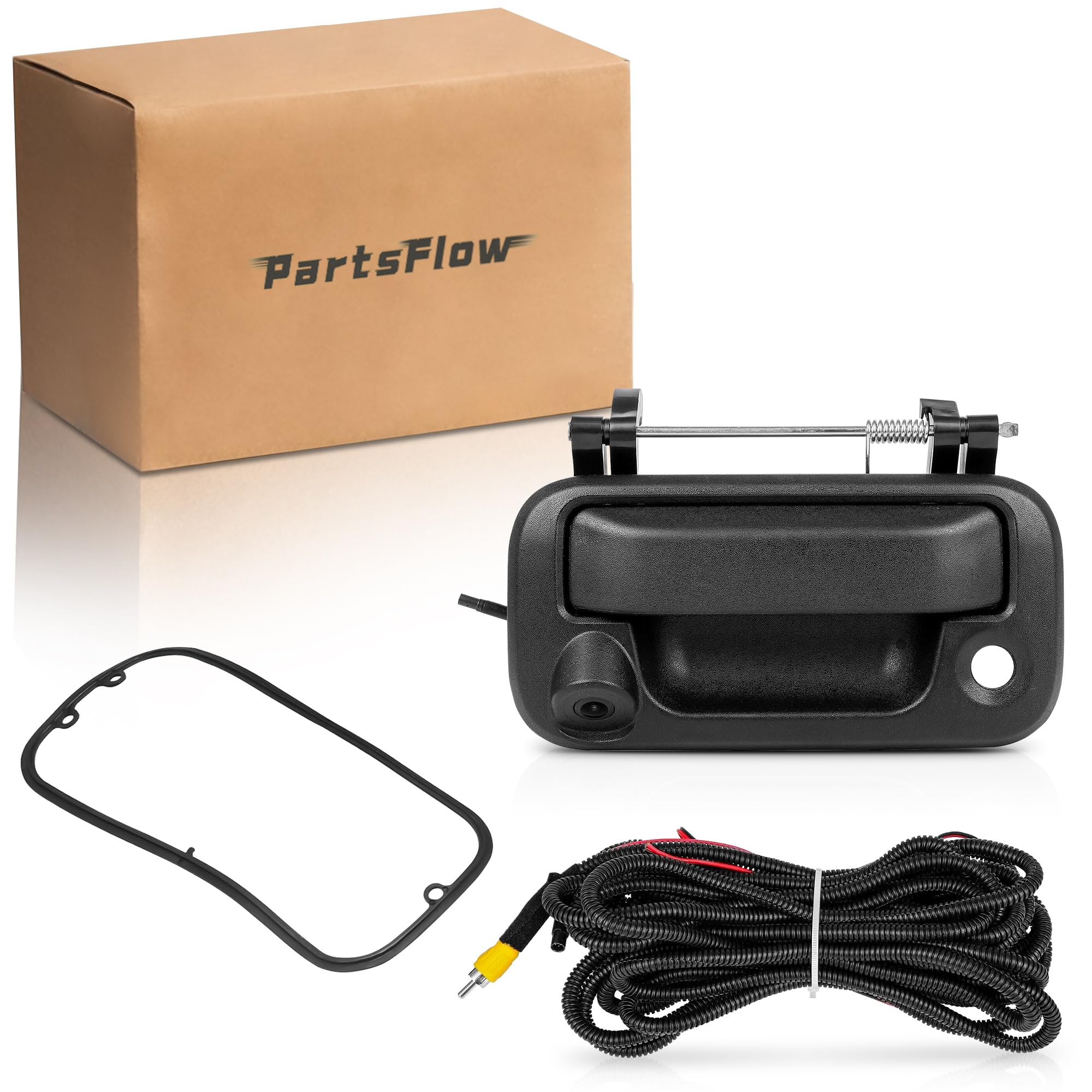 PartsFlow 8L3Z-9943400-AC Tailgate Handle With Rear View Backup Parking Reverse Camera for 2004-2014 F150 F250 F350 F450 F550 Super Duty 2008-2018 Explorer Sport Trac 2007-2011 Mark LT 2006-2008