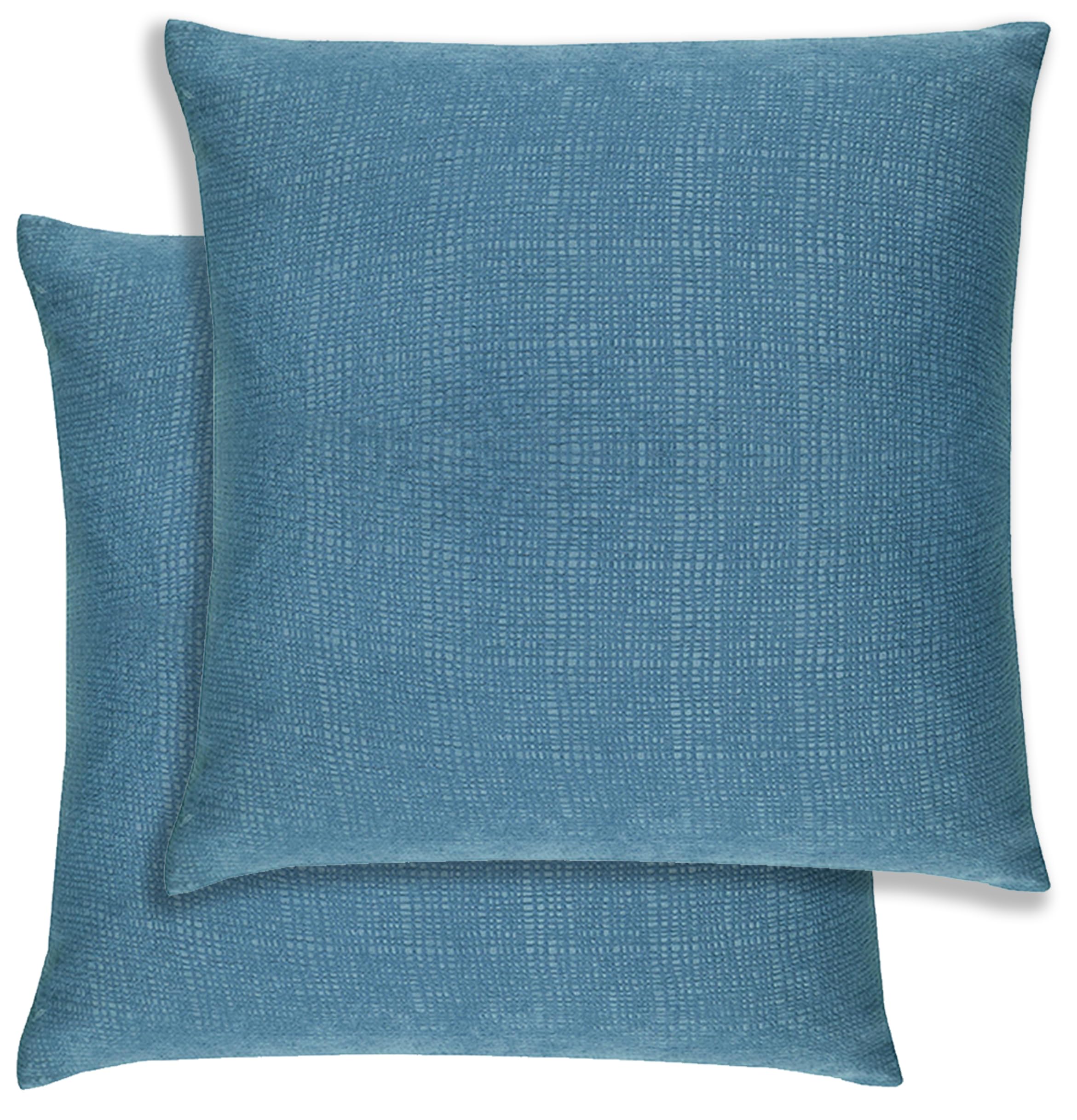 Enhanced Living Matrix Textured Double Sided Zip Cushion Cover - 43x43cm - Teal Polyester