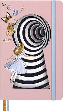 Moleskine Limited Edition Alices Adventures in Wonderland Notebook, Hard Cover, Large 5" x 8.25", Ruled/Lined Pages, Alice Design, 176 Pages