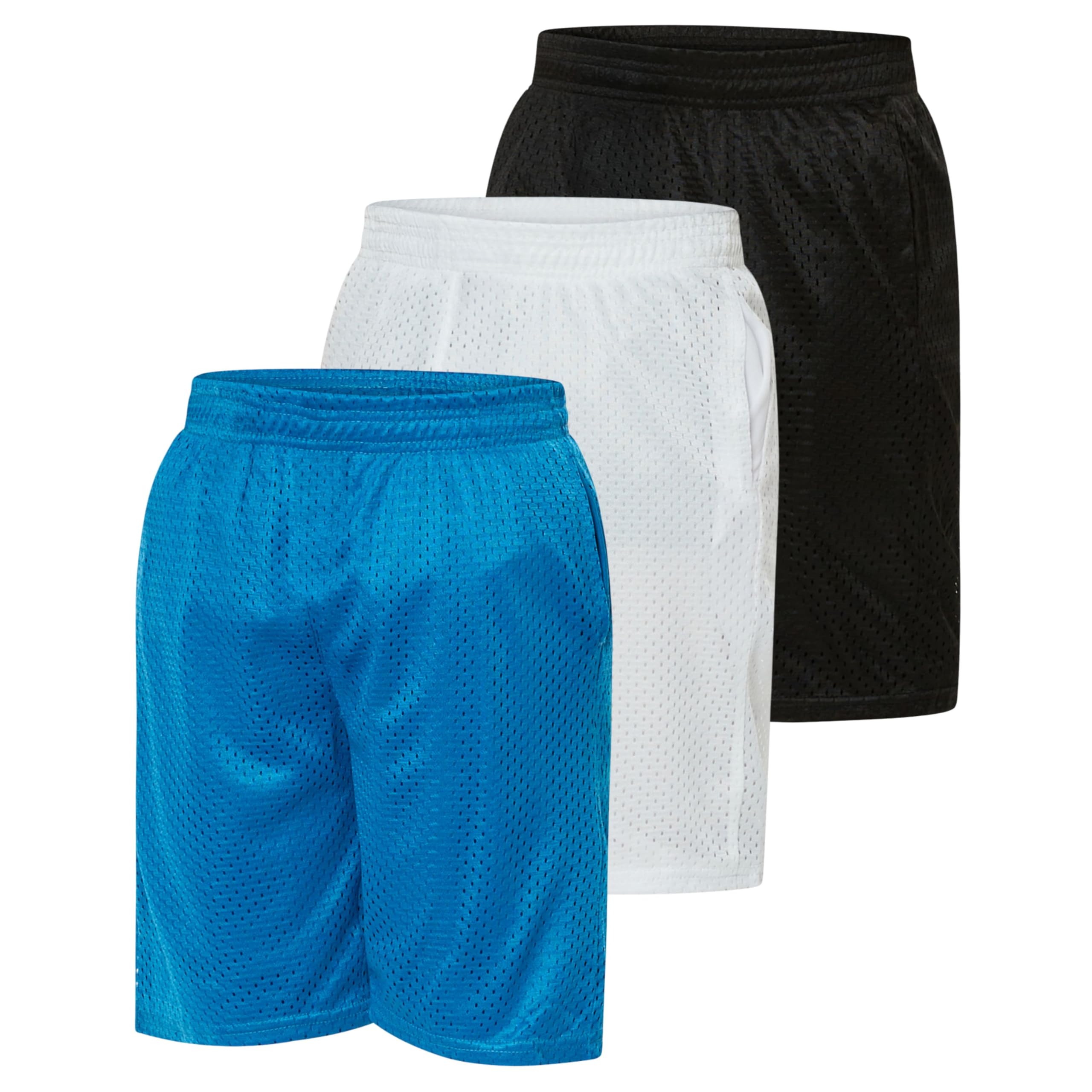 Ultra Performance Boy's Basketball Short's 3 Pack Mesh Athletic Shorts Youth Basketball Soccer & Gym Short for Active Boys
