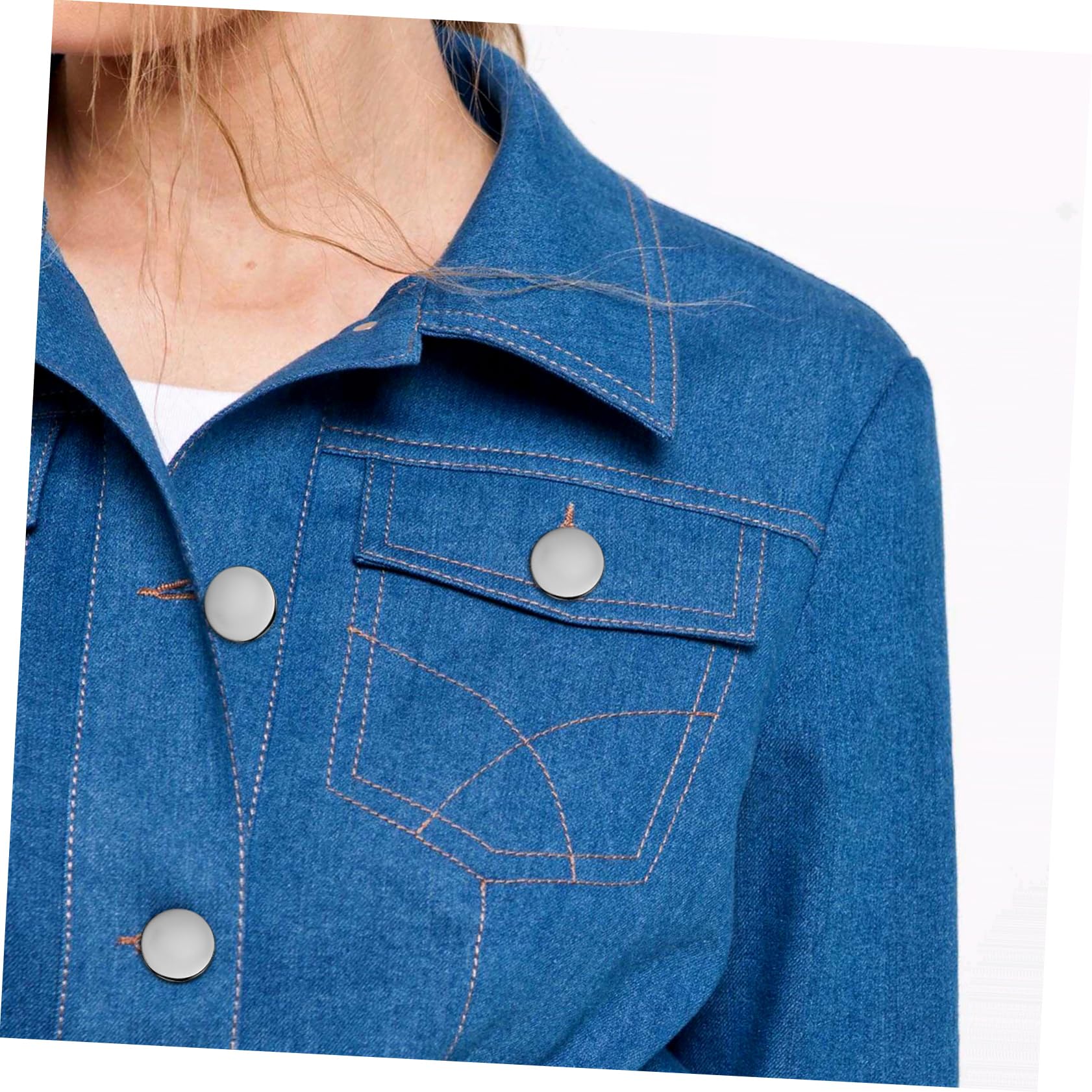 NUOBESTY 5 Set Di Bottoni Rapidi Senza Cuciture Per Jeans Larghi Bottoni Per Jeans Regolabili in Modo Discreto Facili Da Installare Chiusure in Tessuto Per Pantaloni 30 Pezzi * 5
