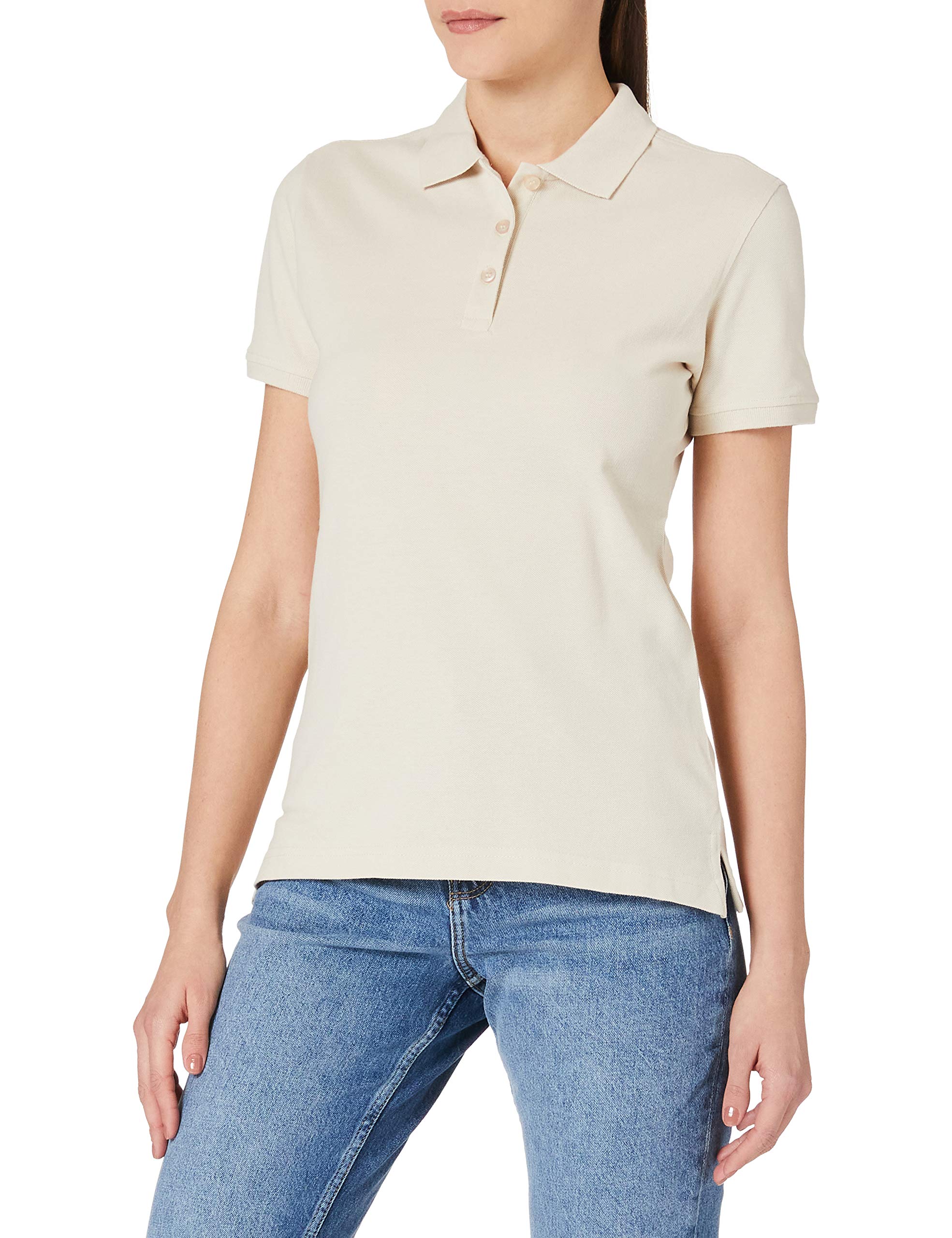 CliQue Women's Clique Classic Womens Marion Polo Shirt, Beige (Light Khaki), L UK