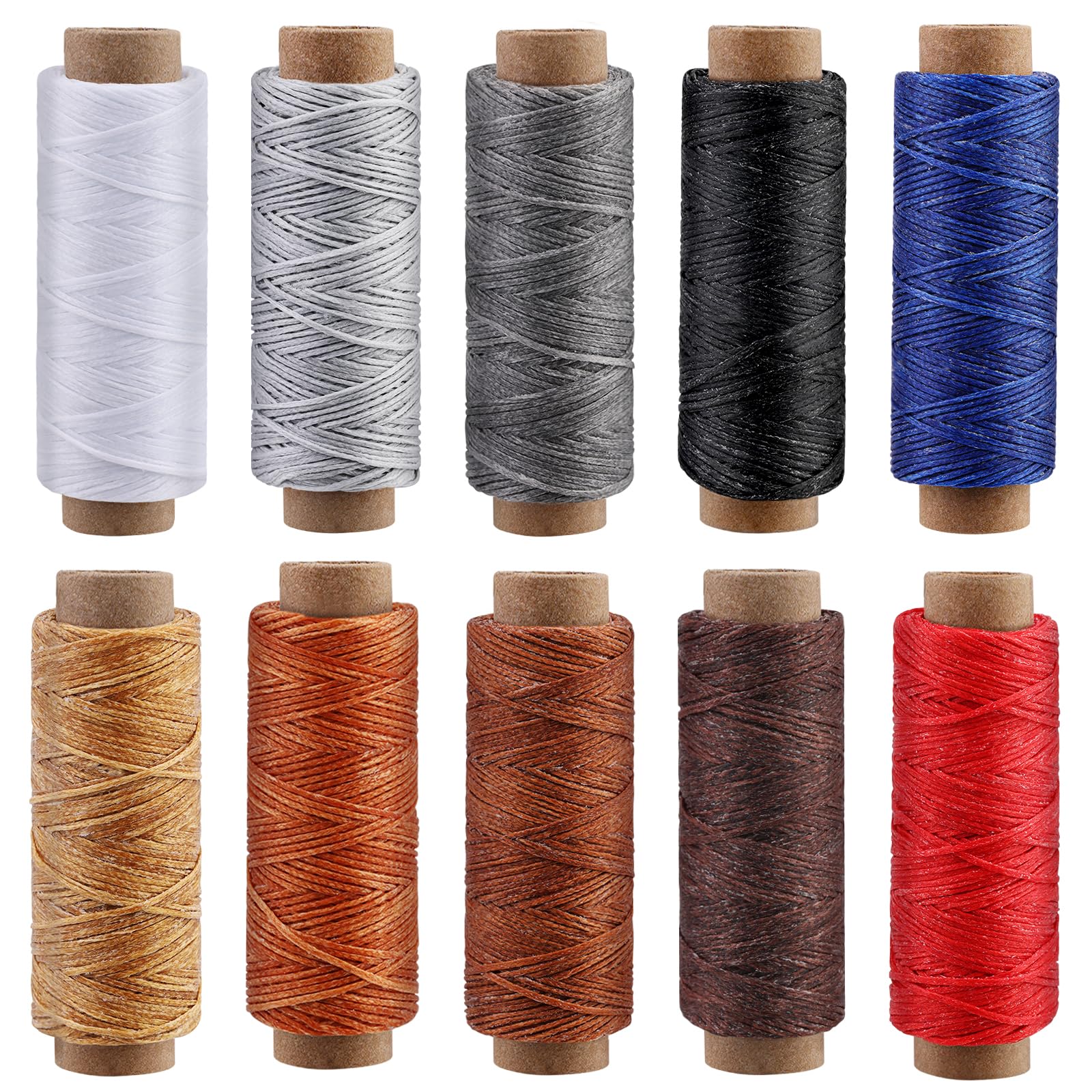 Qzma 550 Yards 150D Waxed Thread, 10 Colors Leather Sewing Thread โ image 1