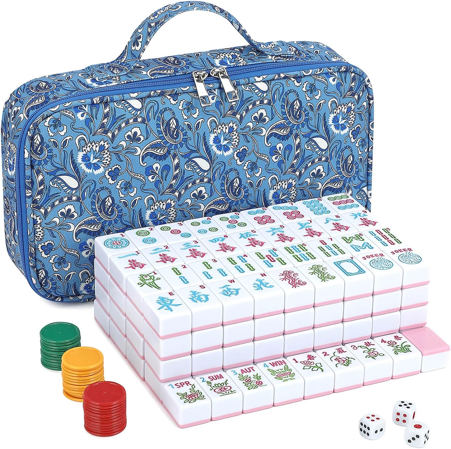 Large Pink American Mahjong Set 166 Tiles (Tiles Only)