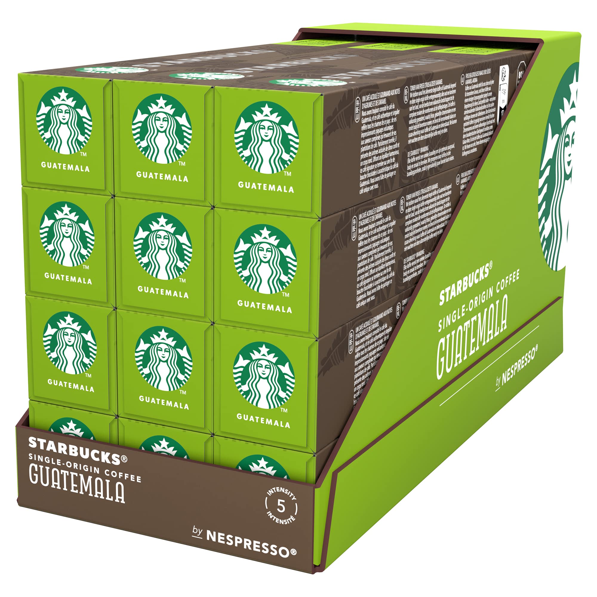 Starbucks Single Origin Guatemala by Nespresso 10 Capsules, Pack of 12
