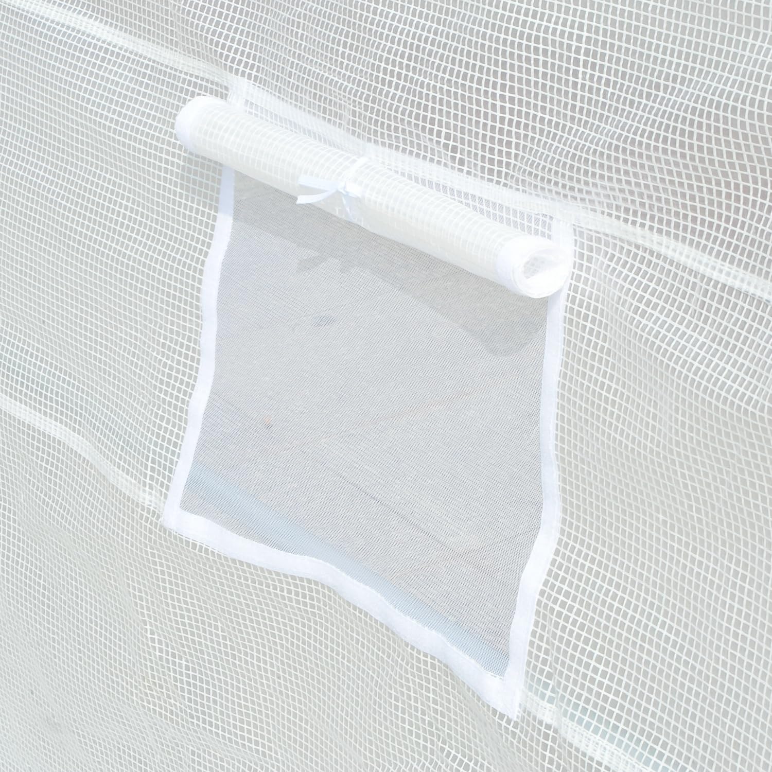 Outsunny - Lona de Repuesto para Invernadero, túnel de 18 m², Lona 6 x 3 x 2 m, PE Anti UV, Impermeable, 12 Ventanas + Puerta Enrollable con Cremallera, Color Blanco
