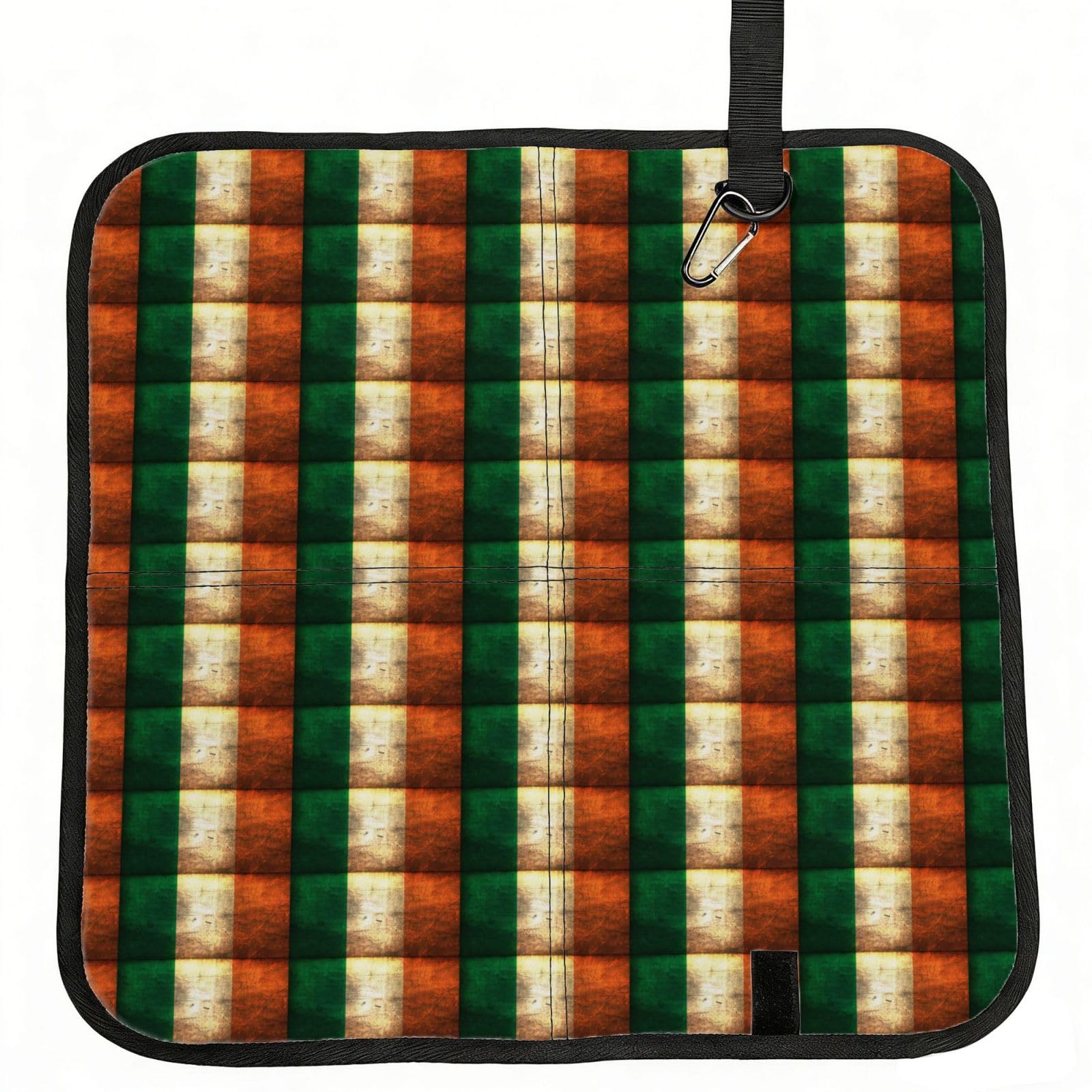 ERCgad Irish Flag Print Foldable Seat Cushion Portable Chair Pad Lightweight Travel Outdoor Office Home