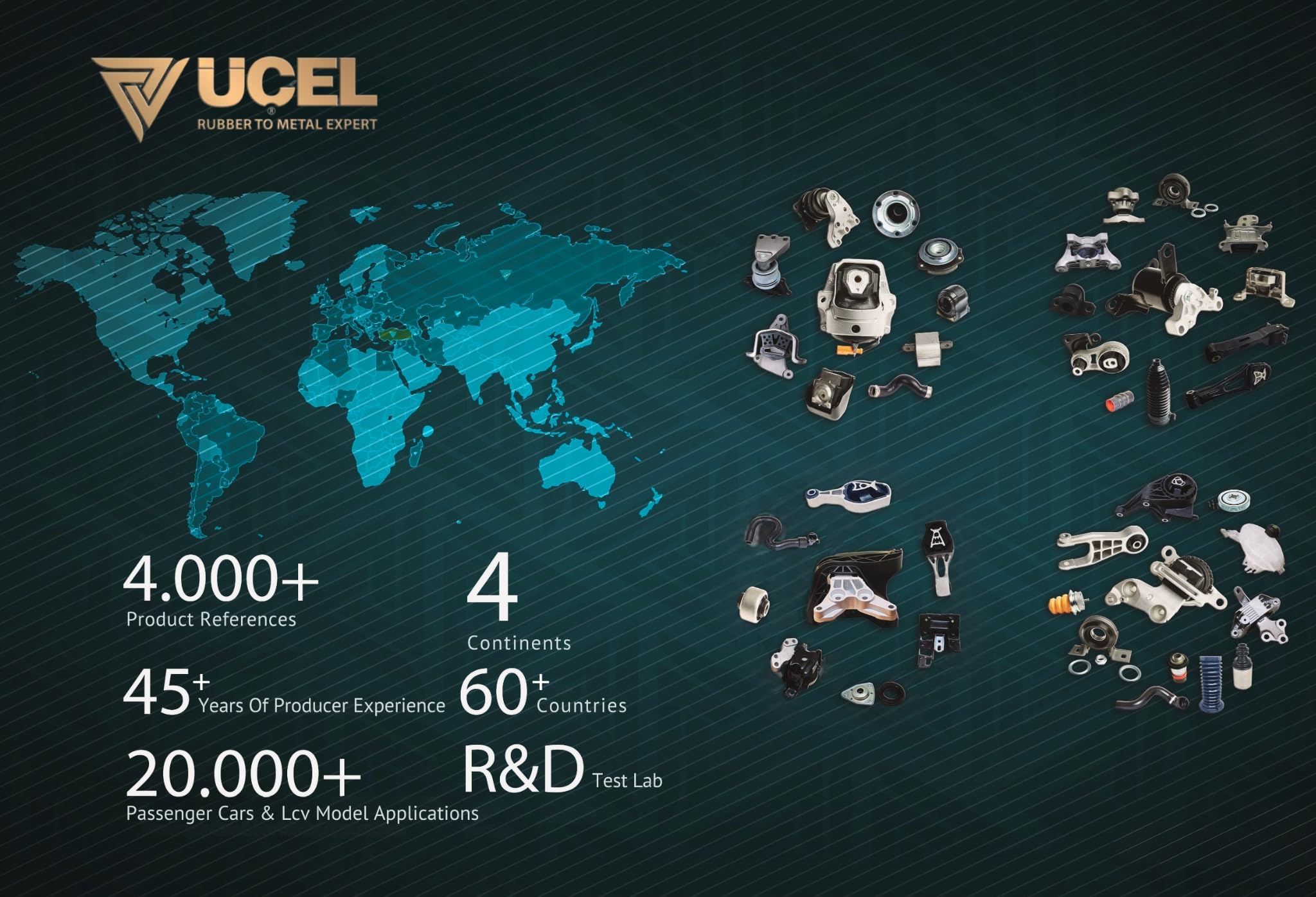 ÜCEL Silent Bloc d'Essieu (Arrière)