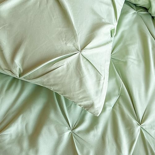 Miniatura 5 de Maple&Stone Juego de edredón tamaño King, juego de ropa de cama King de 7 piezas, juego de cama con pintuck en una bolsa, juego de cama con edredón,