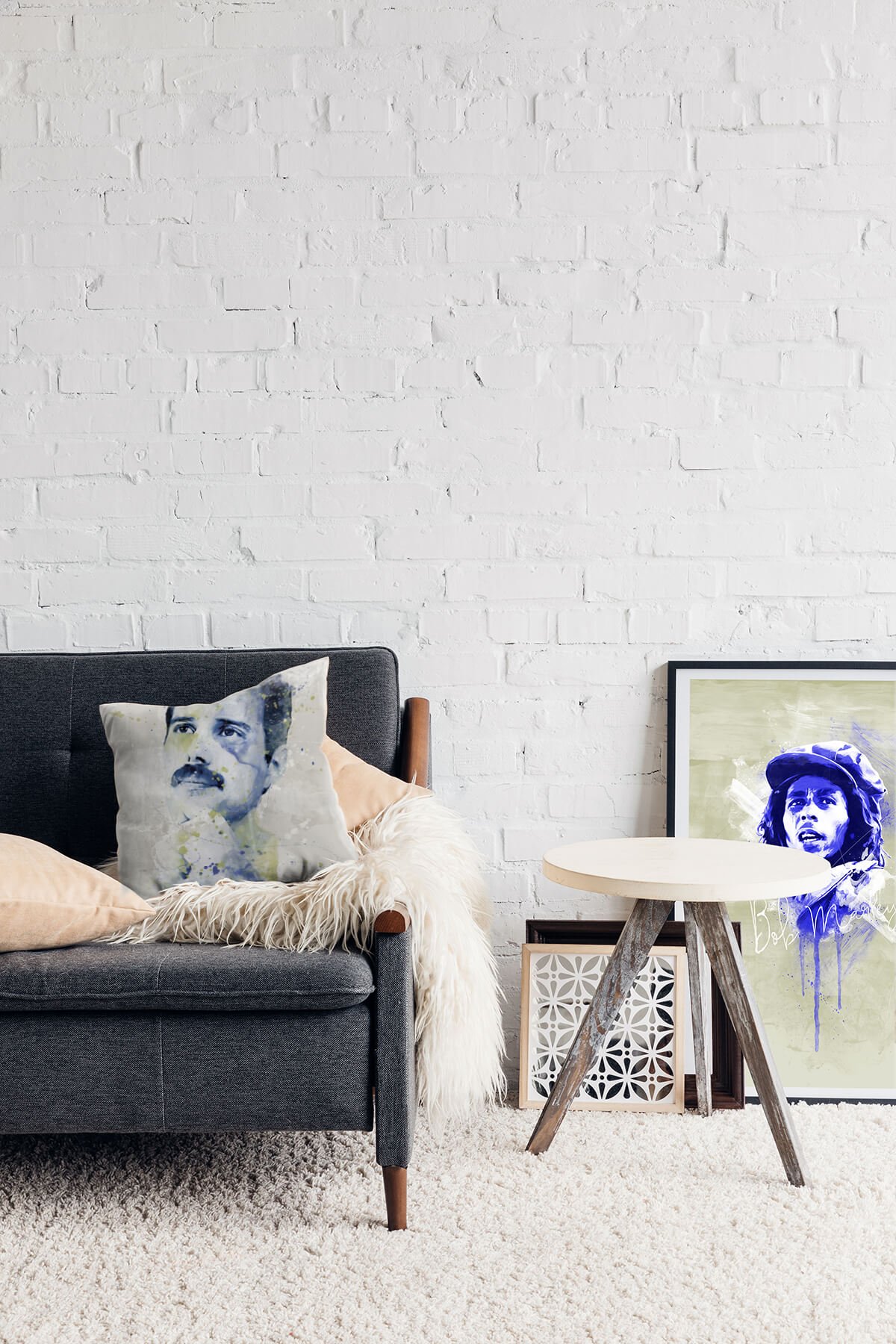 Dekokissen 40x40cm Freddie Mercury Deko Kissen 40x40cm - Kultiger Queen  Sänger Als Stylisches Sofakissen Freddie Mercury Musik Kissen 40x40cm  Sofadeko, image size:1200x1800