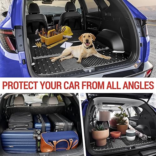 Miniatura 4 de Tapete de carga apto para Hyundai Tucson 2022-2024, tapete de carga TPE para maletero, protector de respaldo de asientos para todo tipo de clima,