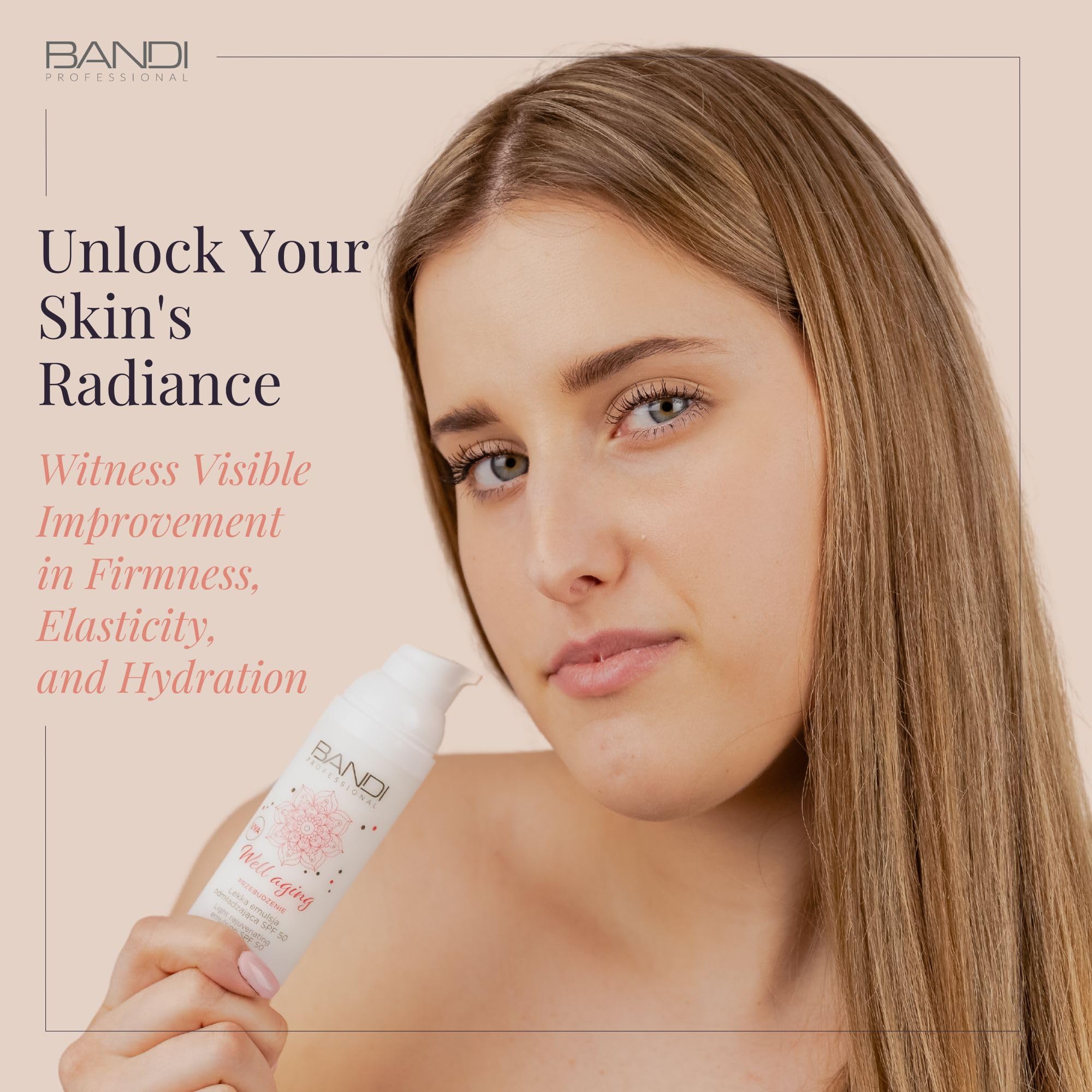 Bandi Revitalizing Spf 50 Face Cream Anti-Aging Moisturiser for Mature Skin Hydrating Day Cream with Ginseng and Plant Collagen for Youthful Radiance and Protection - Image 2