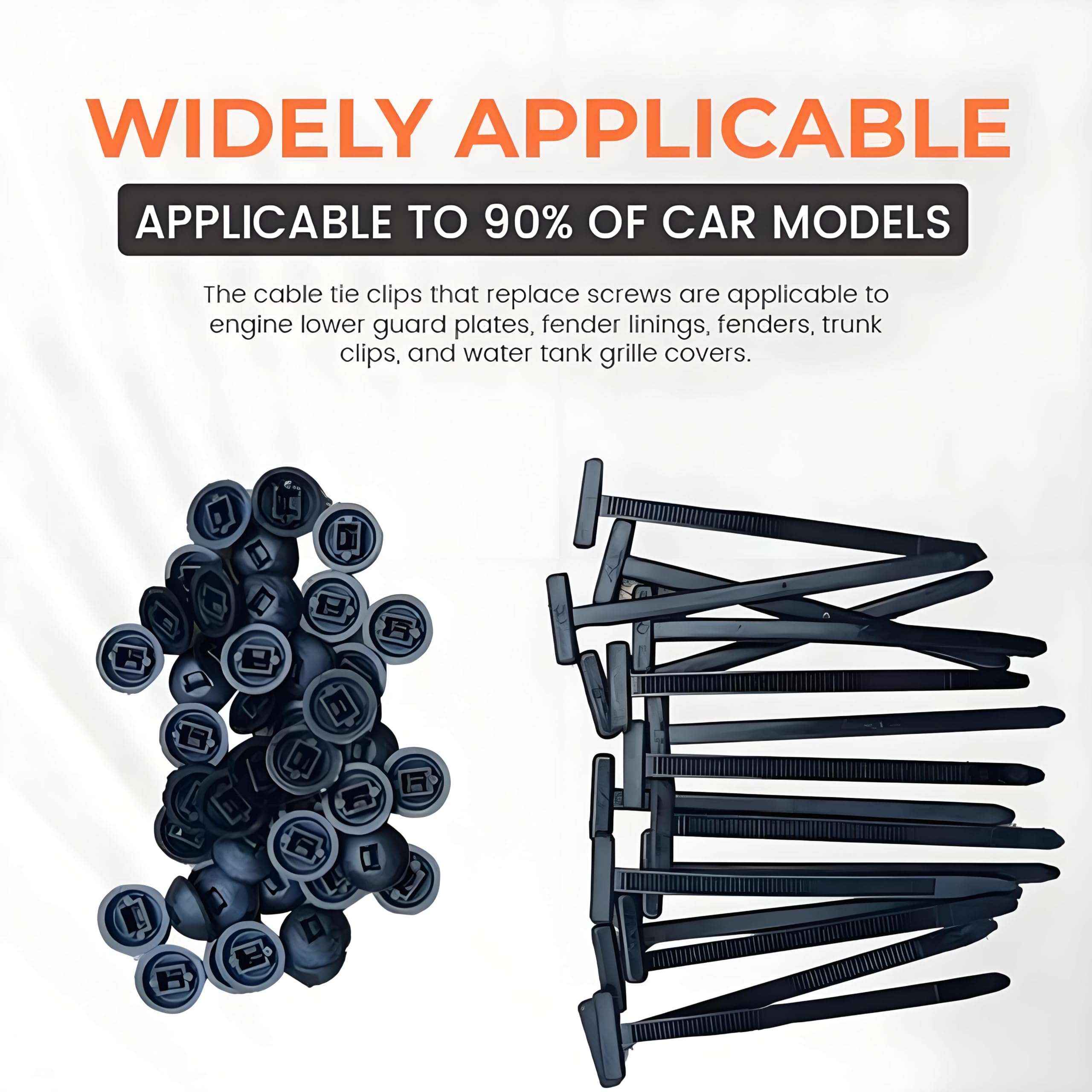 150-Piece Universal Nylon Cable Tie Buckle Set – Car Trim Fasteners With Storage Box - View #11