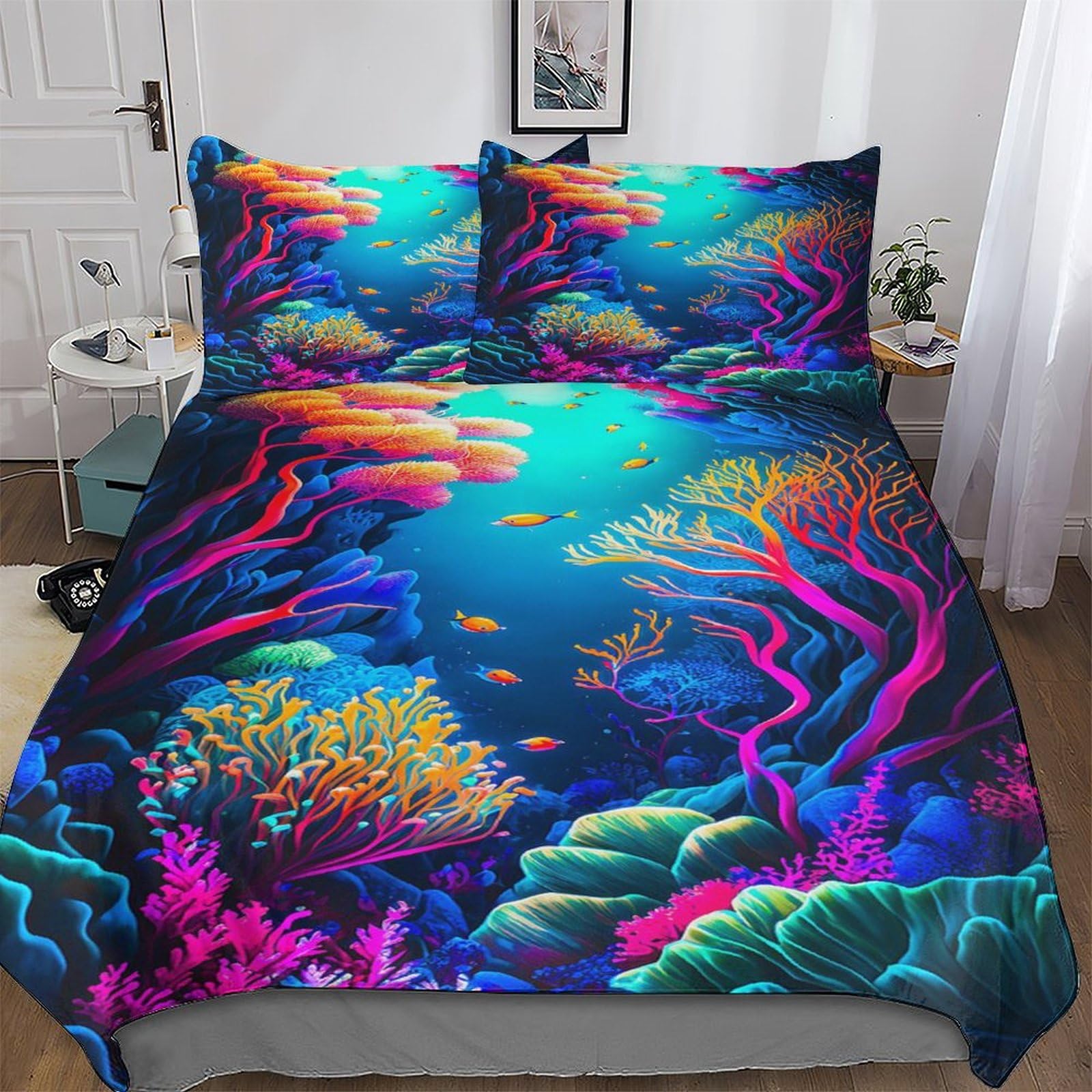 Parure de lit douce microfibre coton 220x240cm au tissage haute densité