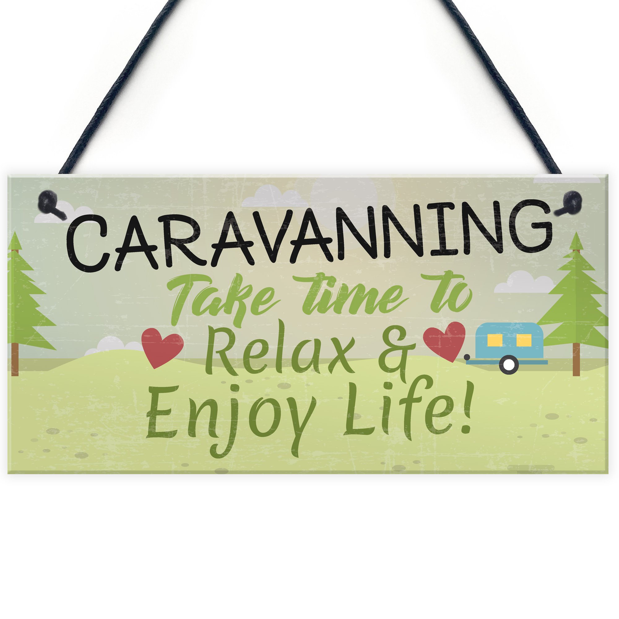 Red Ocean Caravan Sign Caravan Accessories Novelty Plaque Camping Sign Nan Grandad Dad Gifts