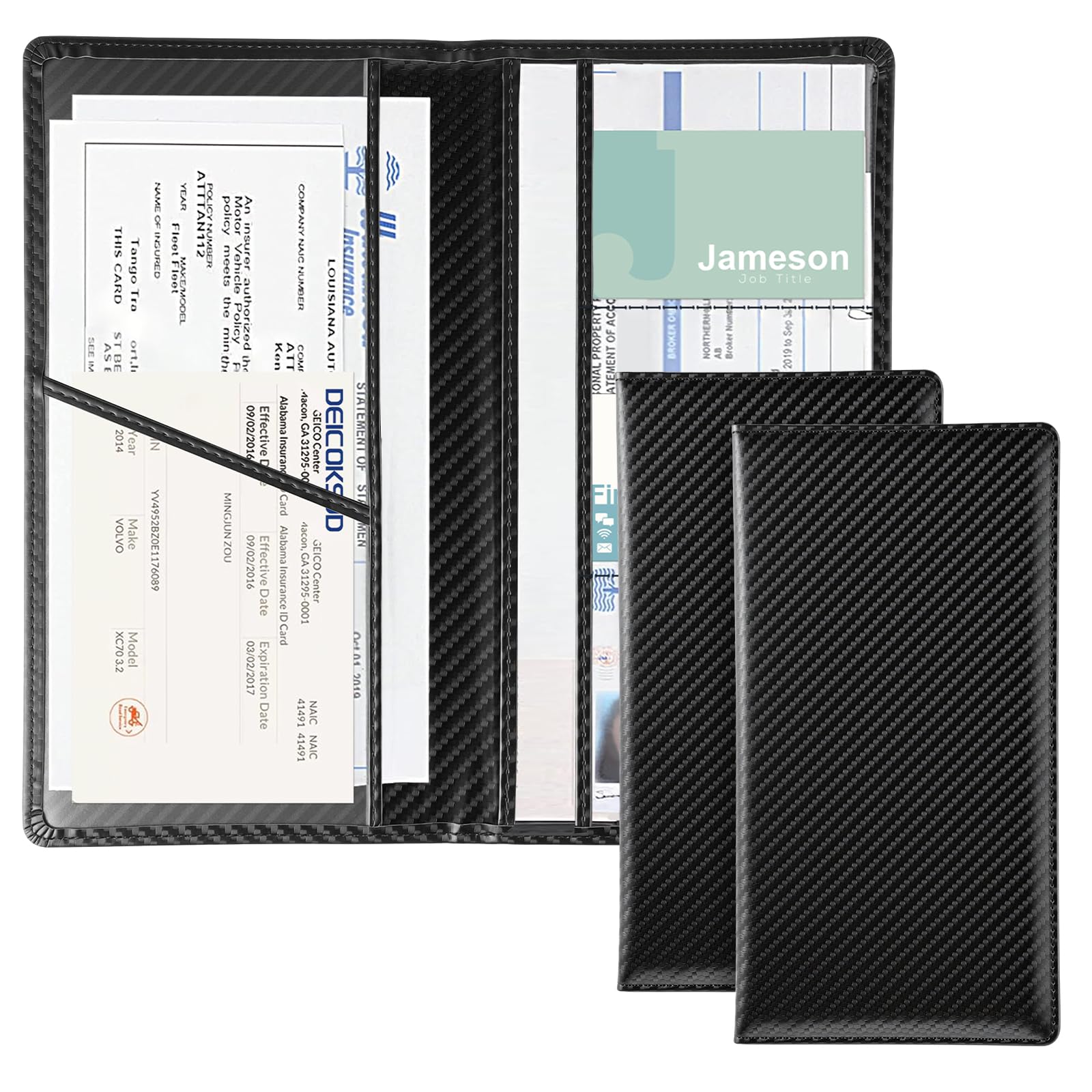 Soporte para documentos de automóvil JUSTTOP para evitar pérdidas de papeles y tarjetas de licencia