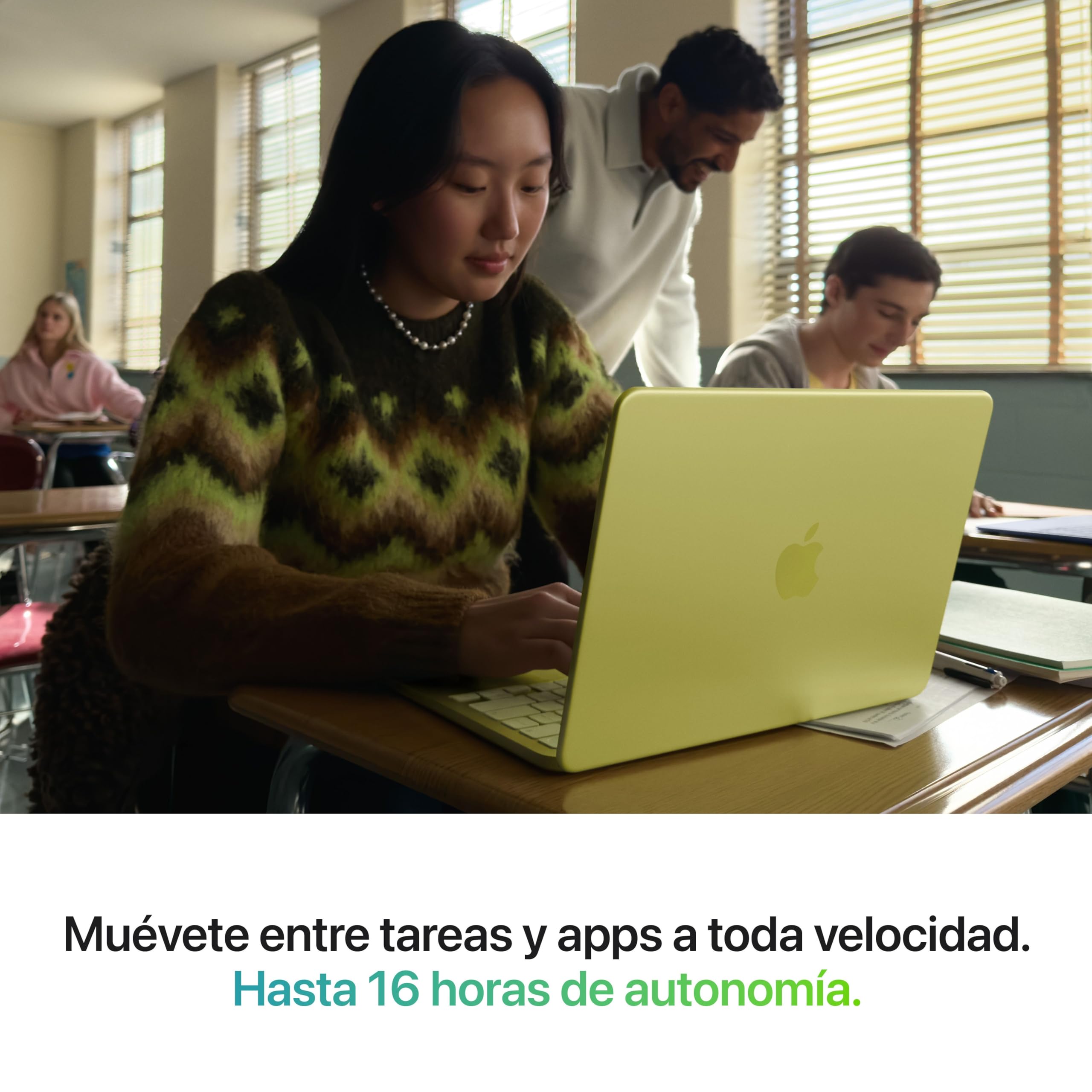 Apple MacBook Neo de 13 Pulgadas con Chip A18 Pro: diseñado para Apple Intelligence, Pantalla Liquid Retina, 256 GB de Almacenamiento SSD, cámara FaceTime HD a 1080p, Teclado español; Rosa Nube — view 3