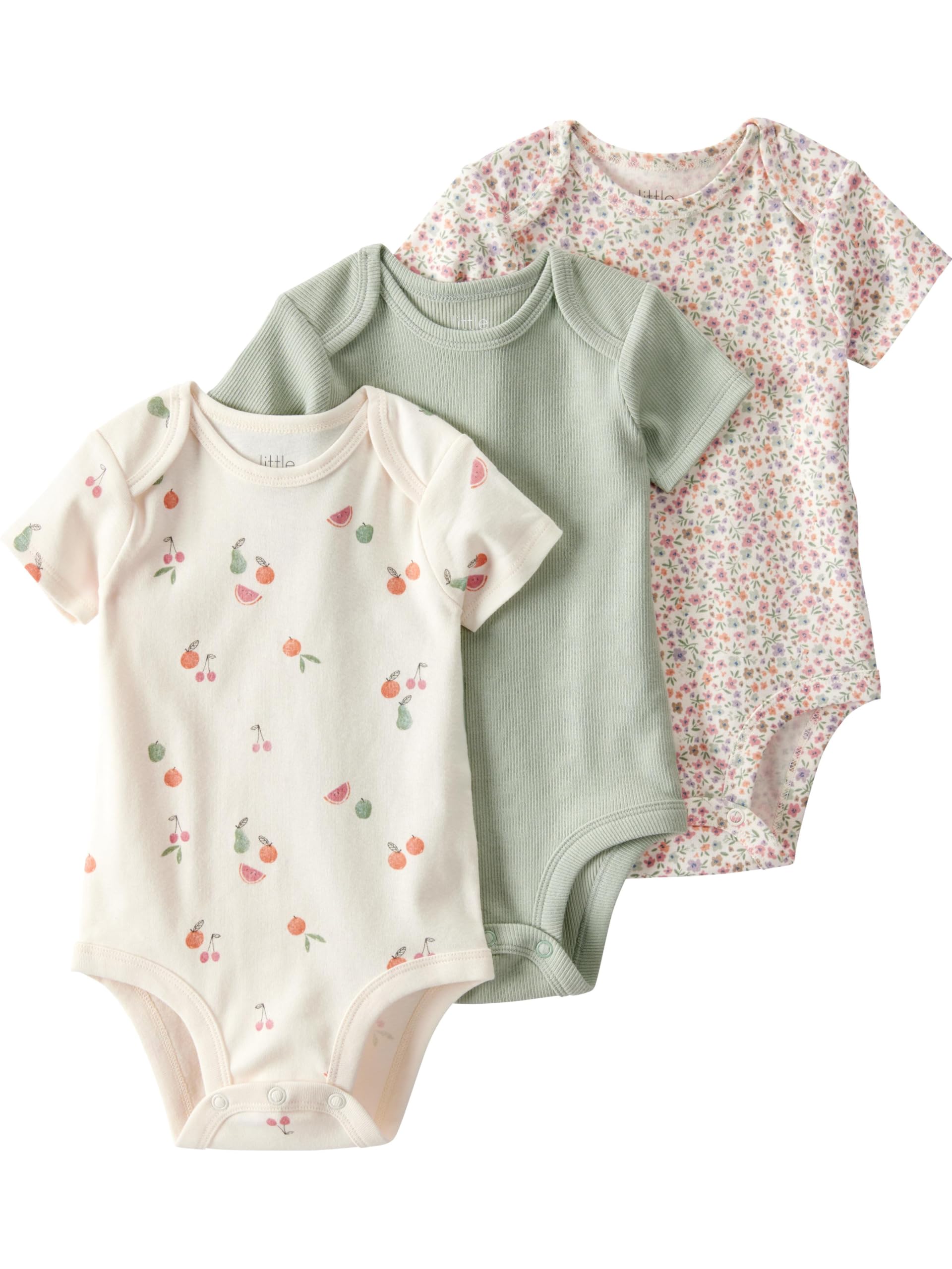little planet by carter'sUnisex 3-pack Short Sleeve Bodysuits Made With Organic Cotton