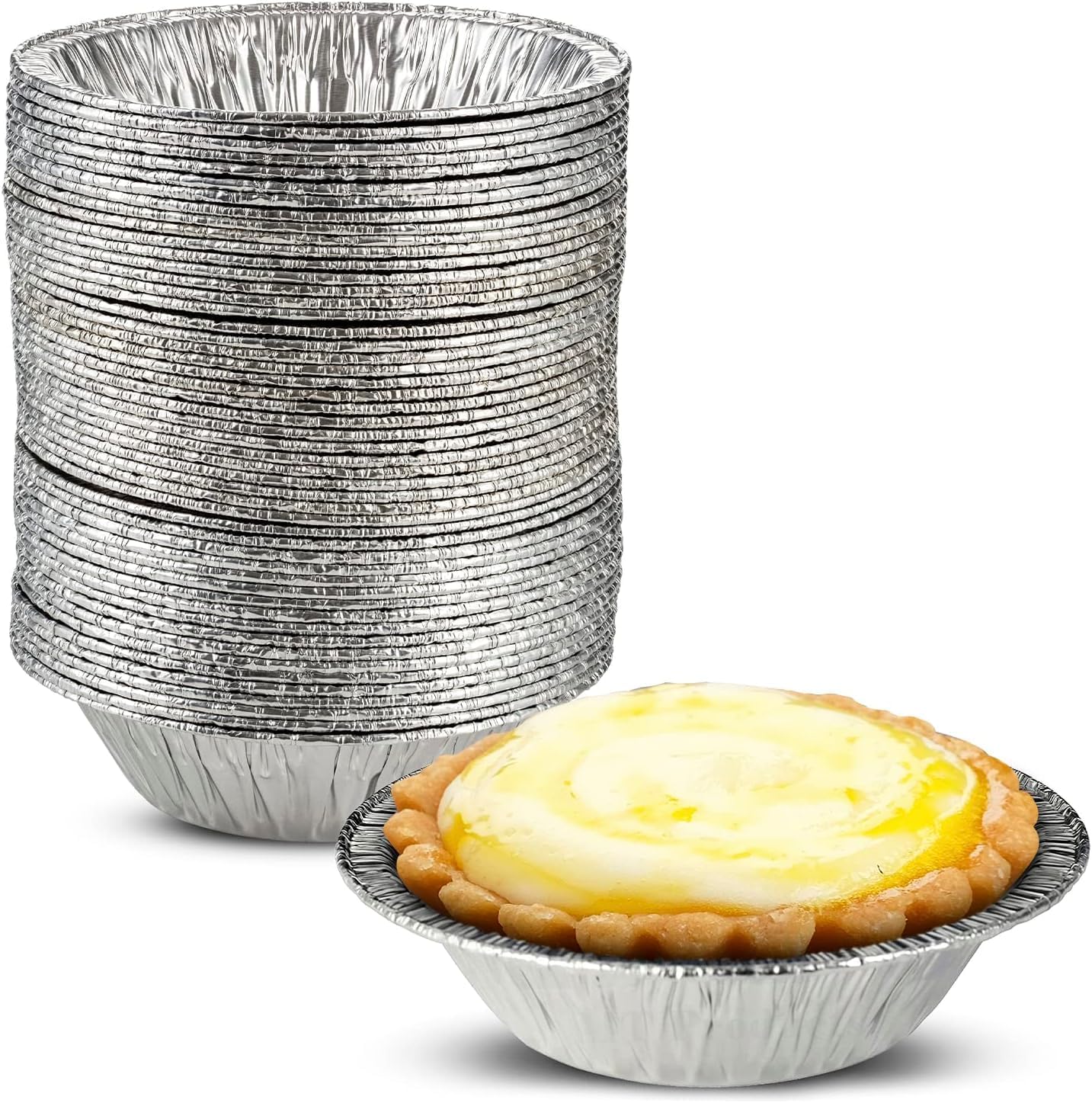 MT Products Aluminum Foil Pie Pan 5" - Disposable Foil Tart Pan (Pack of 1000) - Made in the USA