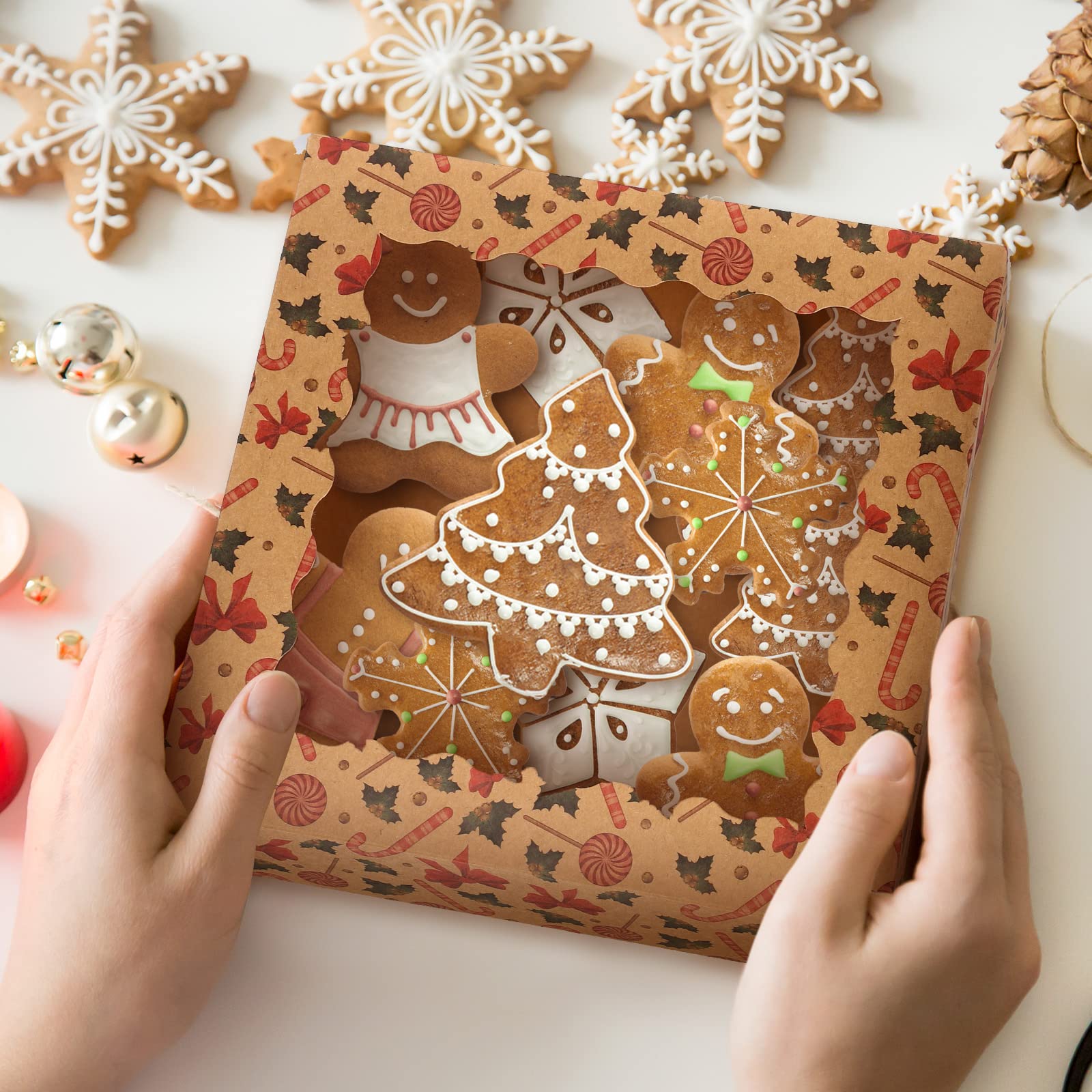 Christmas Cookie Boxes - 12 Pack with Lids -6