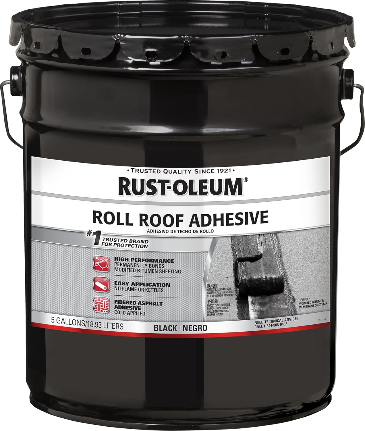 Rust-Oleum Roll Roofing Adhesive, 5 Gallon, Black