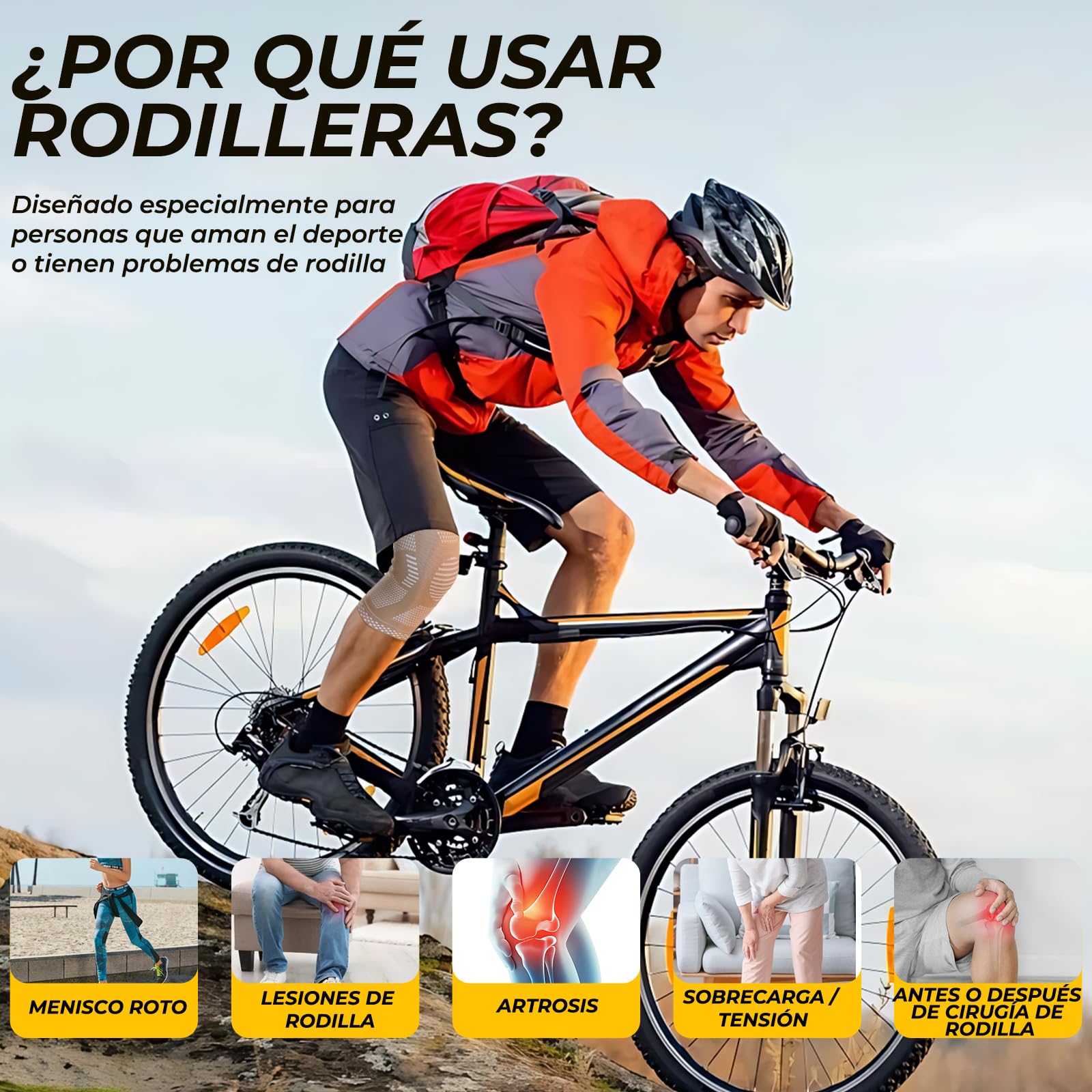 NEOtech Care Rodillera de fibra de bambú, Material ligero, elástico, cómodo y transpirable - Para hombre o mujer - Rodilla derecha o izquierda (Beige, Talla L, 1 Unidad)