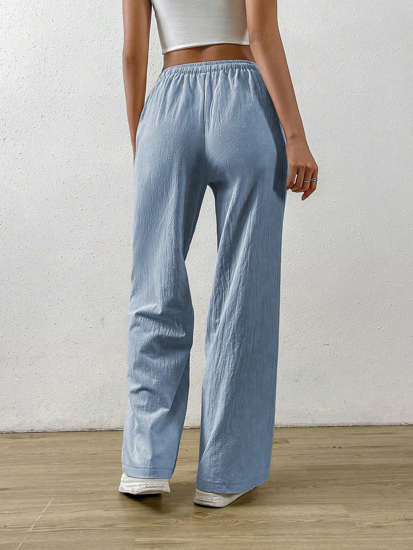 TOPLOT Pantaloni da donna a vita alta || Plazo Pant per donna (5268)
