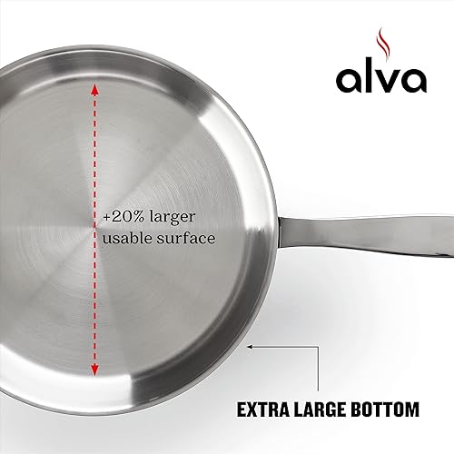 Miniatura 3 de Alva Maestro - Sartén antiadherente, aluminio recubierto de cerámica para un diseño contemporáneo, no tóxico, sin PFAS ni PFOA, apto para horno con