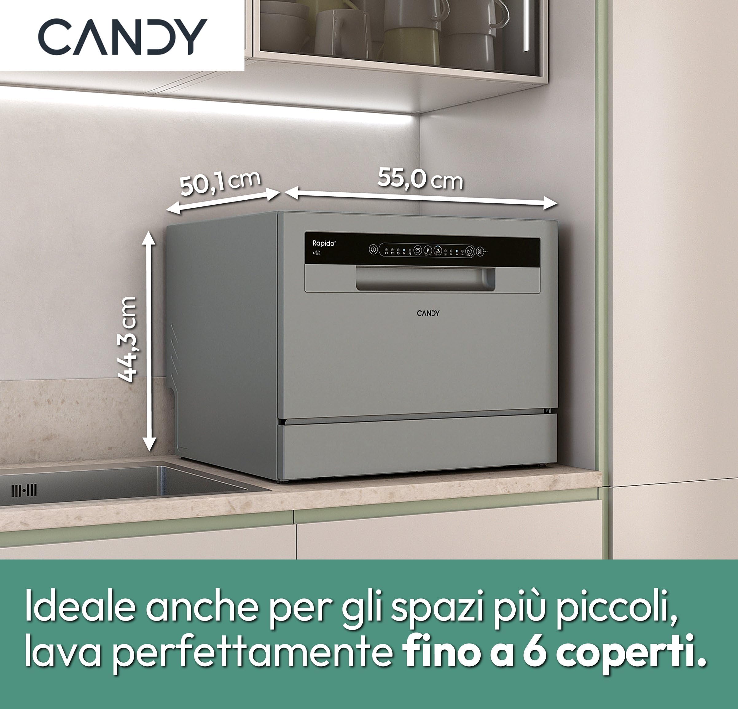 CANDY Mini lave vaisselle CP 6E51LS
