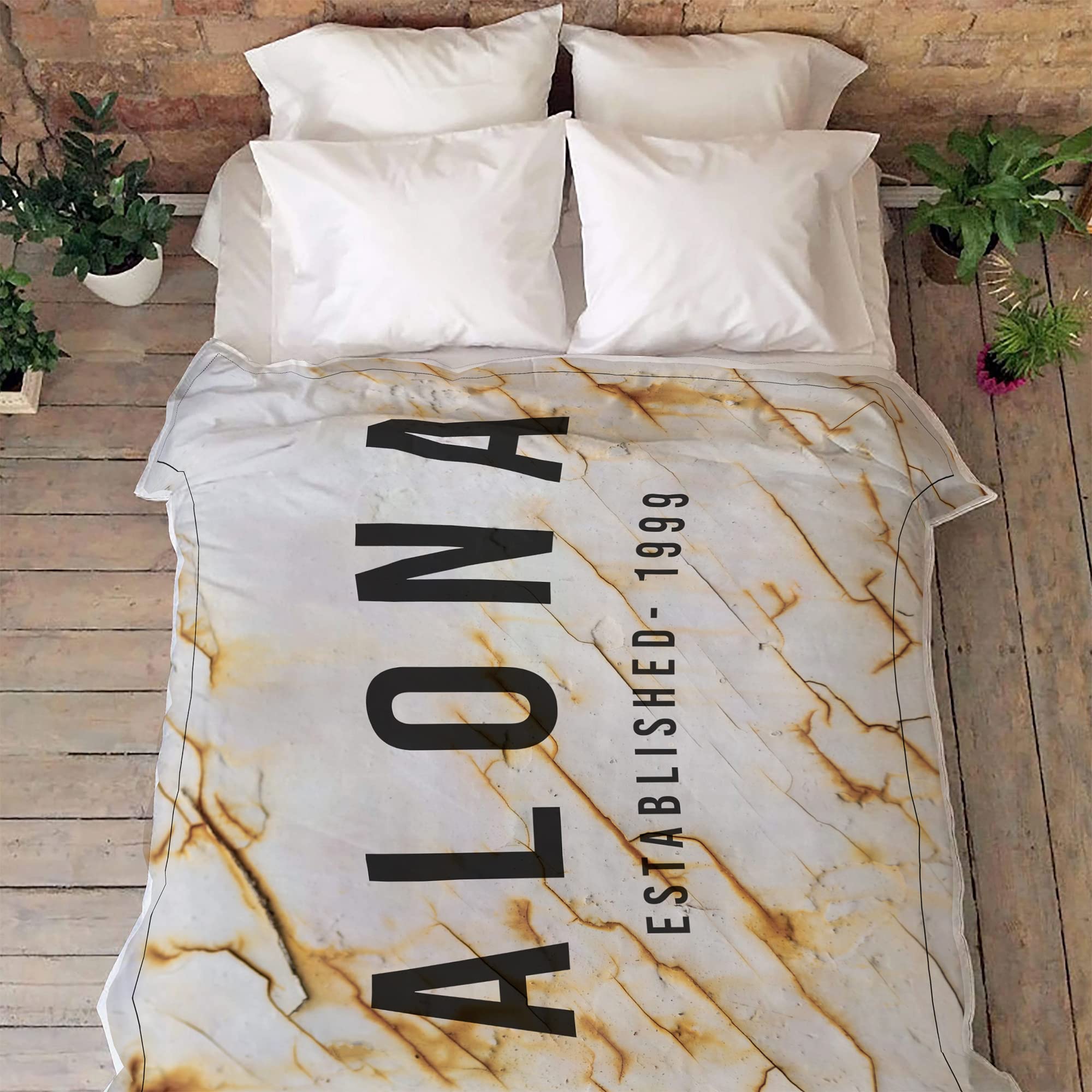 Manta personalizada con nombre, año, granja, nombre personalizado, fecha, familia, manta de forro polar, regalo personalizado para la familia, nombre personalizado, año, manta con nombre de granja