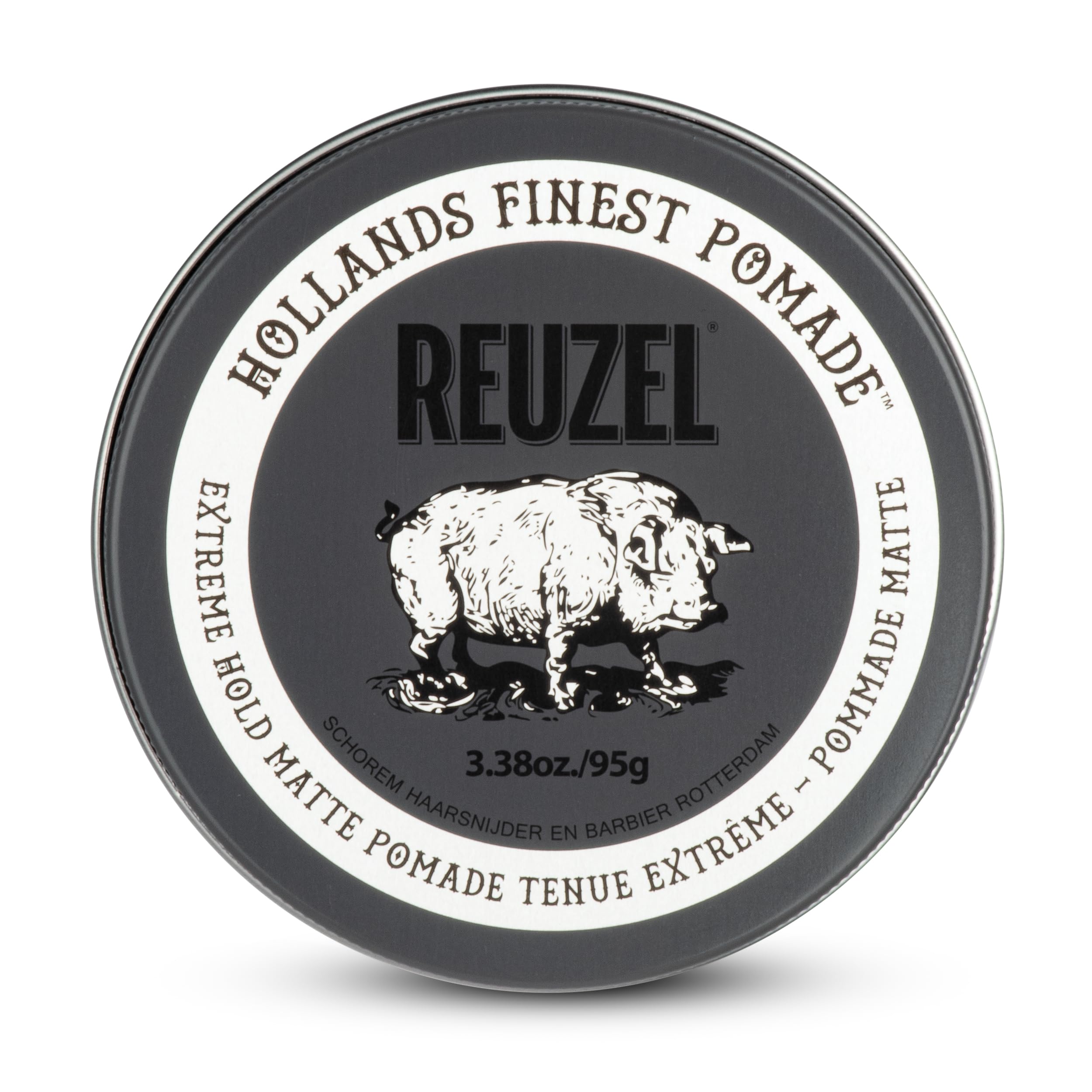Reuzel Pommade mate à tenue extrême, pommade mate à tenue forte pour hommes, pommade à faible brillance 3,38 oz/95g