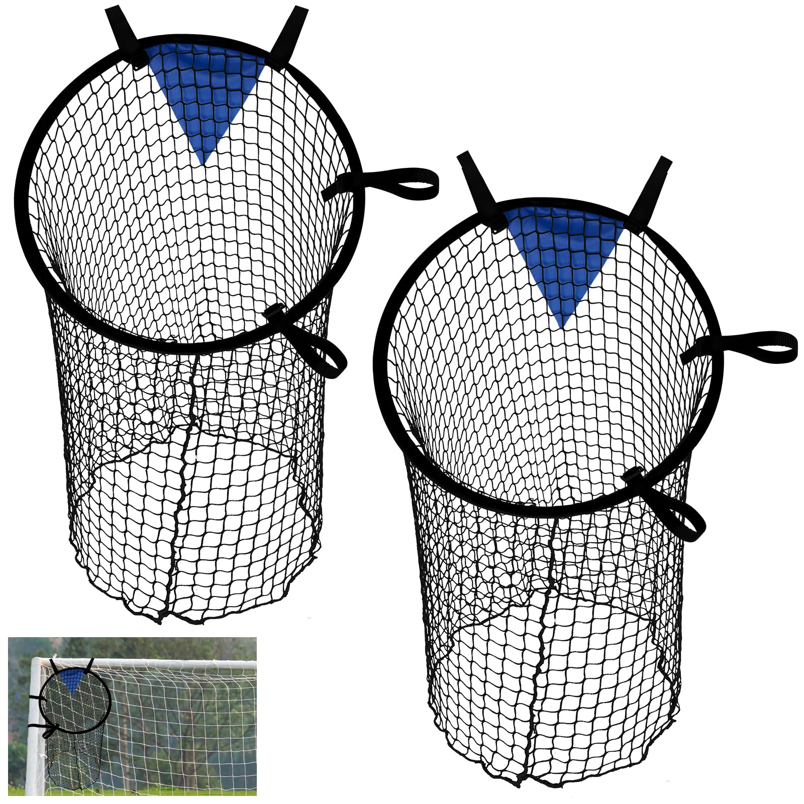 Football Goal Soccer Top Bins - 45cm/58cm Target Net for Shooting Accuracy Training Practice Equipment (Set of 2)