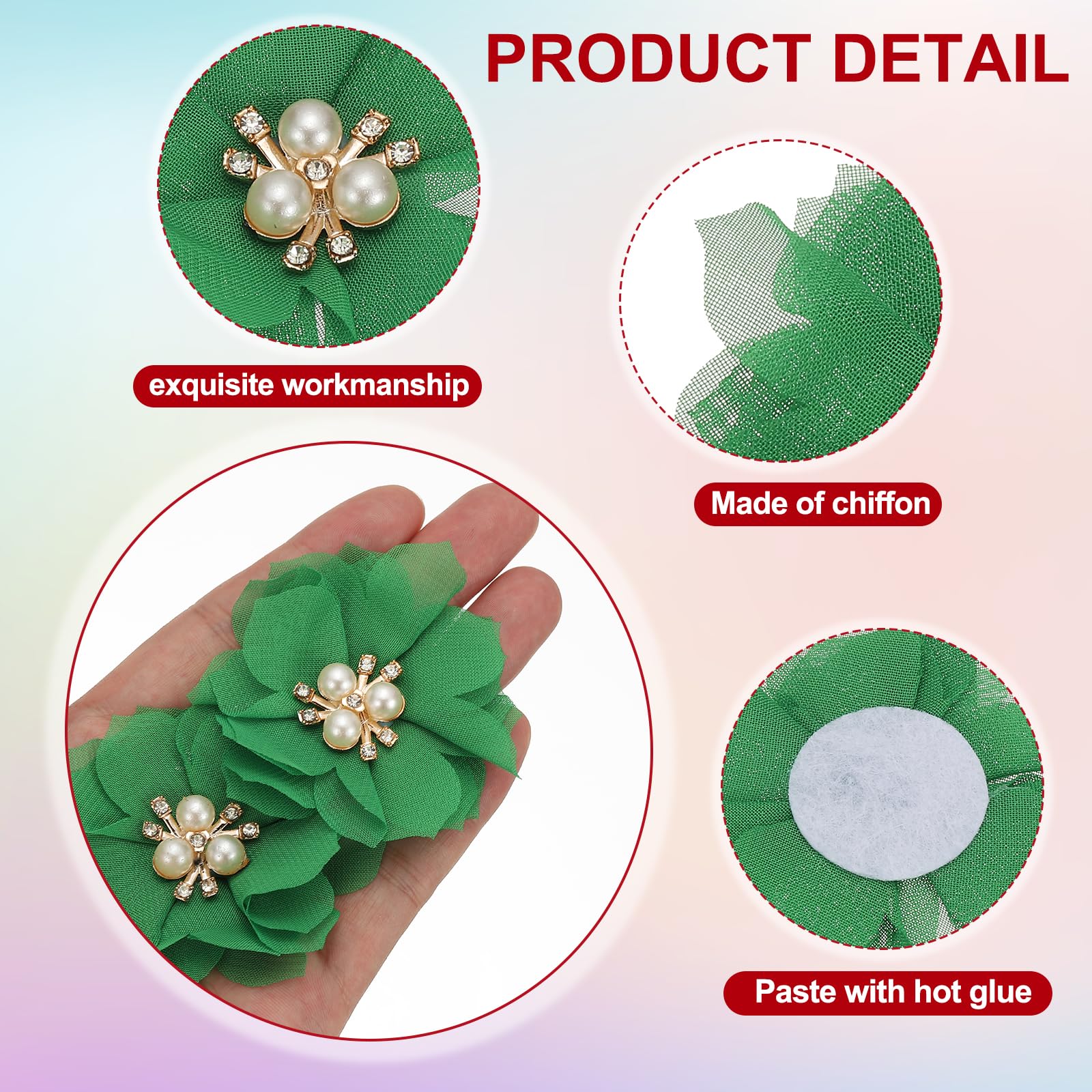 Spilla Fiore Organza PATIKIL Fiore Chiffon Con Perle E Strass Da 2,36, 15Pz Fiori Artificiali Da Damigella D'Onore, Boutonniere Con Cappuccio, Spilla