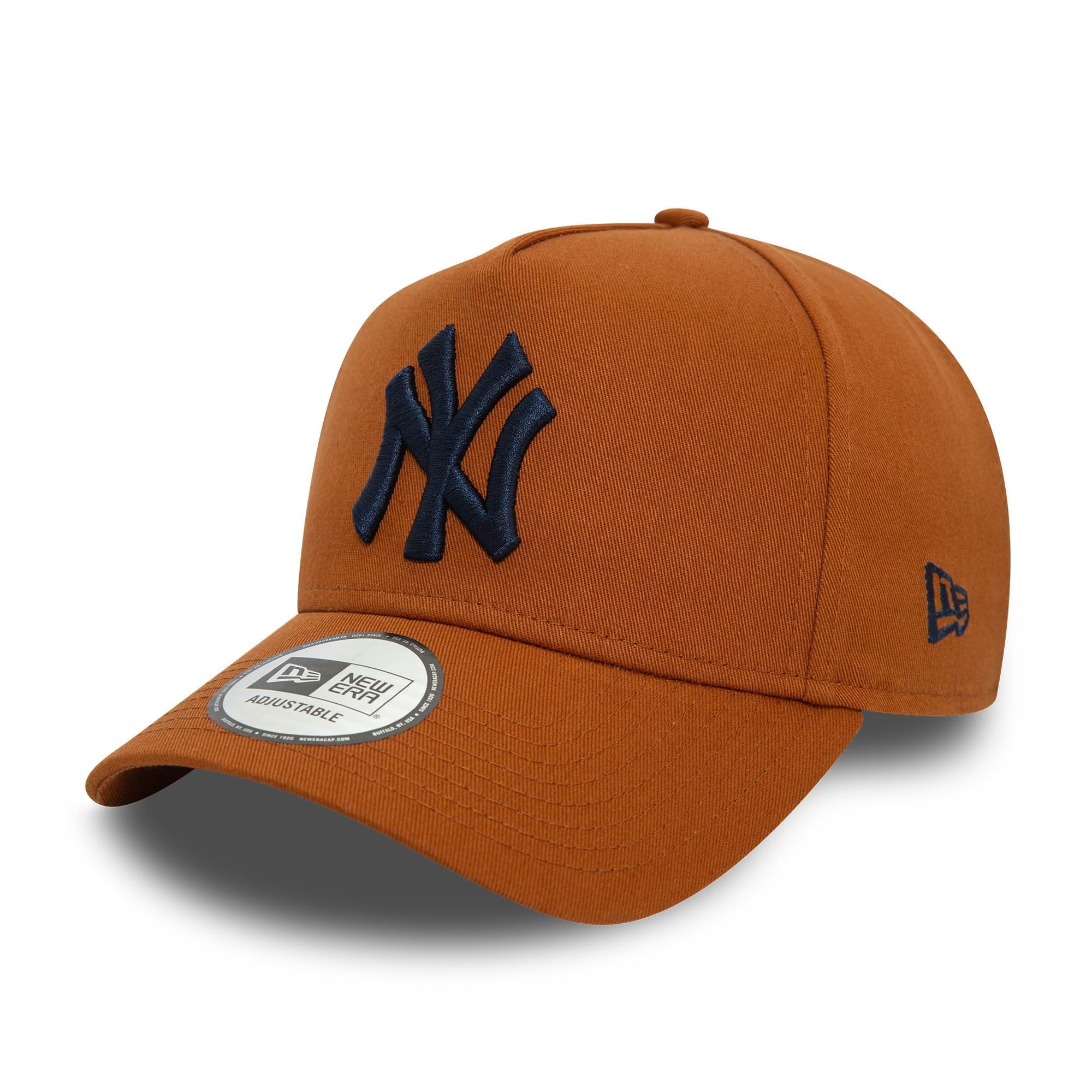 New Era Unisex New York Yankees #36582 Mlb Baseball Cap New York Yankees Adjustable Snapback Ny Team Logo Trucker Hat Brown