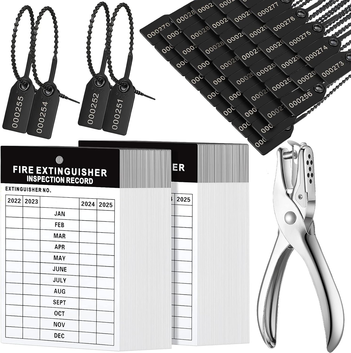 101 Pieces Monthly Fire Extinguisher Inspection Tags 2022