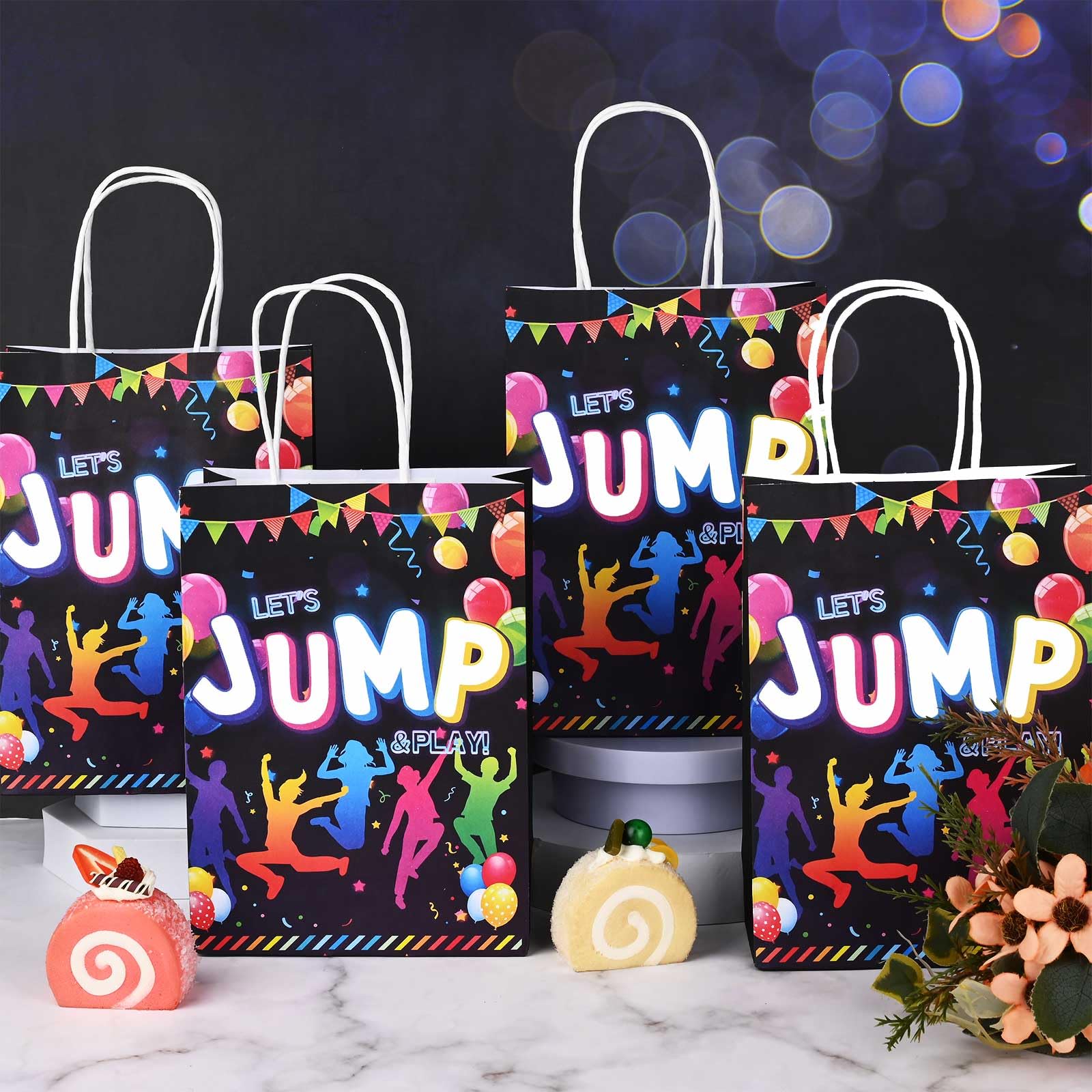 Amazon.com: Bolsome 24Pcs Jump Party Favor Bags with Tissue Paper