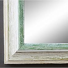 Artecentro Shabby Chic White Wooden Picture Frame Various Sizes Available (White/Green, 30 x 40)