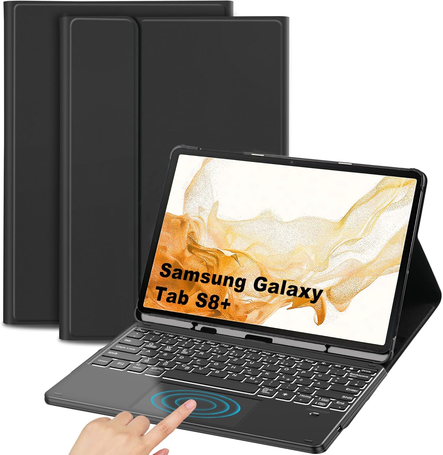 JANOLTY Keyboard Case for Samsung Tab S7 FE & Tab S7+/Tab S7 Plus