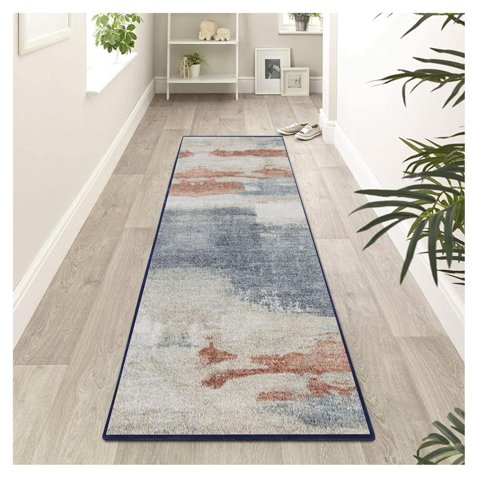 Tappeto Runner Cucina Lungo 3 Metri - Passatoia Antiscivolo Lavabile In Microfibra, Moderno Astratto 120x300cm, Per Corridoio E Ingresso - 2
