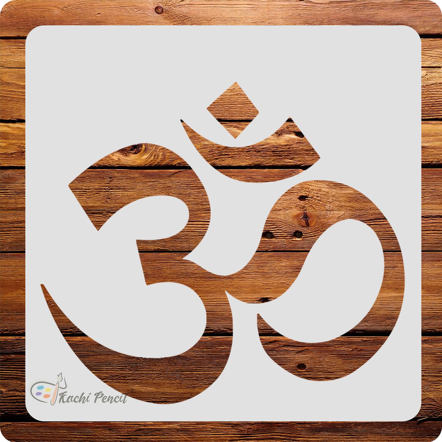 Om Design Stencils for Art, Craft and Painting, Size 6x6 inch Reusable Stencil for Painting, Fabric, Glass, Wall Painting, and Craft Painting-image-17