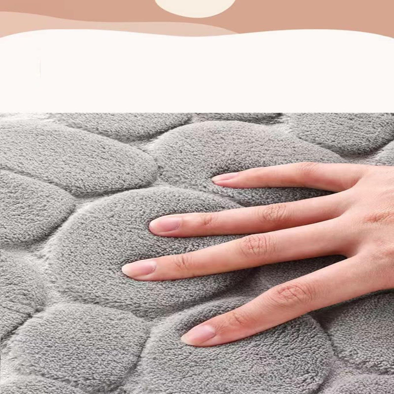 Alfombrillas de baño Antideslizantes, Alfombrilla de Ducha Curva, alfombras de baño Suaves de Lujo, Alfombrilla de baño de Terciopelo súper acogedora con Espuma viscoelástica,Negro,50x80cm
