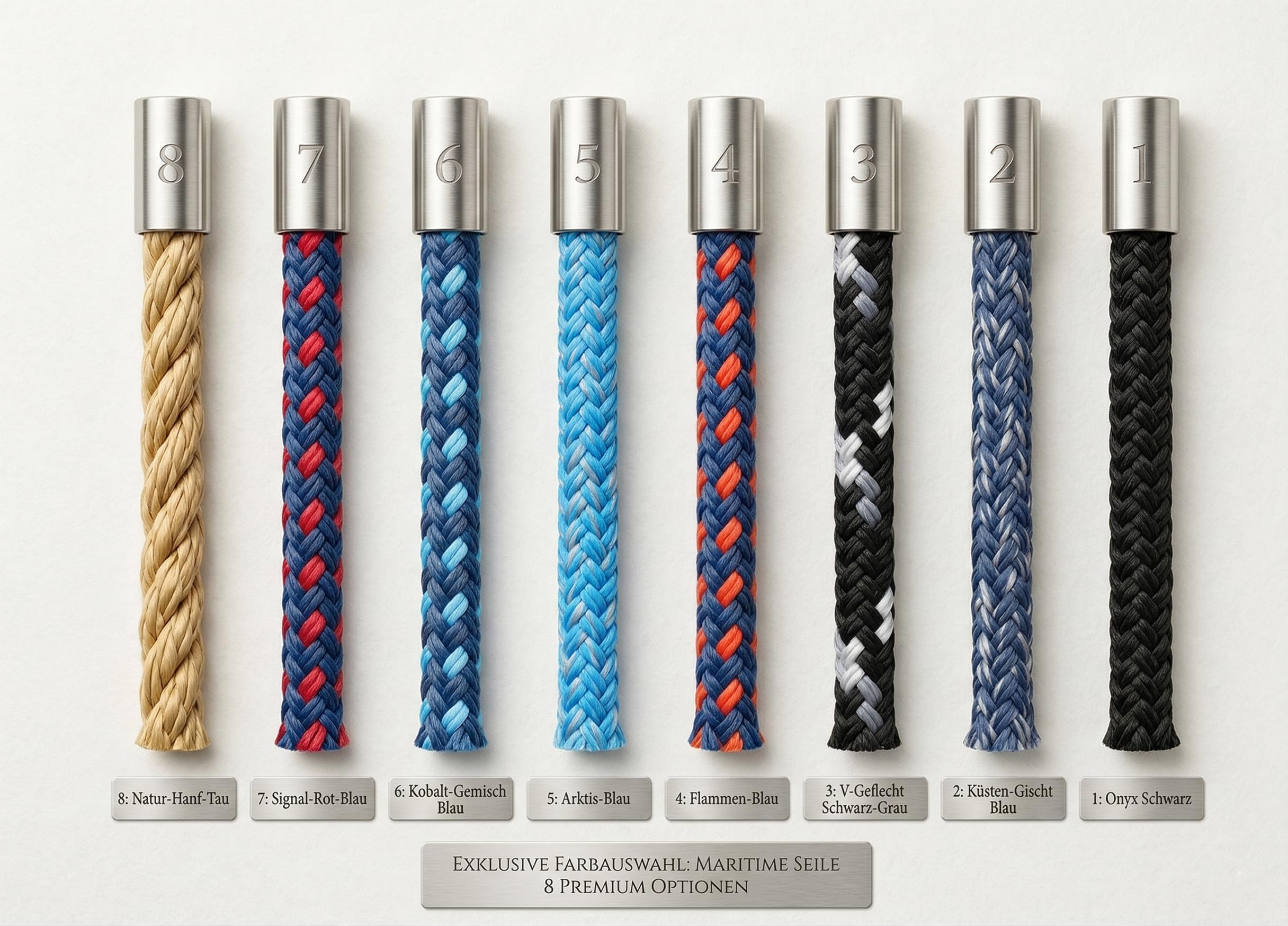 Herrenarmband mit Gravur mit Kleinen Personalisierten Beads, Segeltau Armband mit Namen Handgefertigt, Namensarmband, Männerarmband mit Namen, Edelstahl