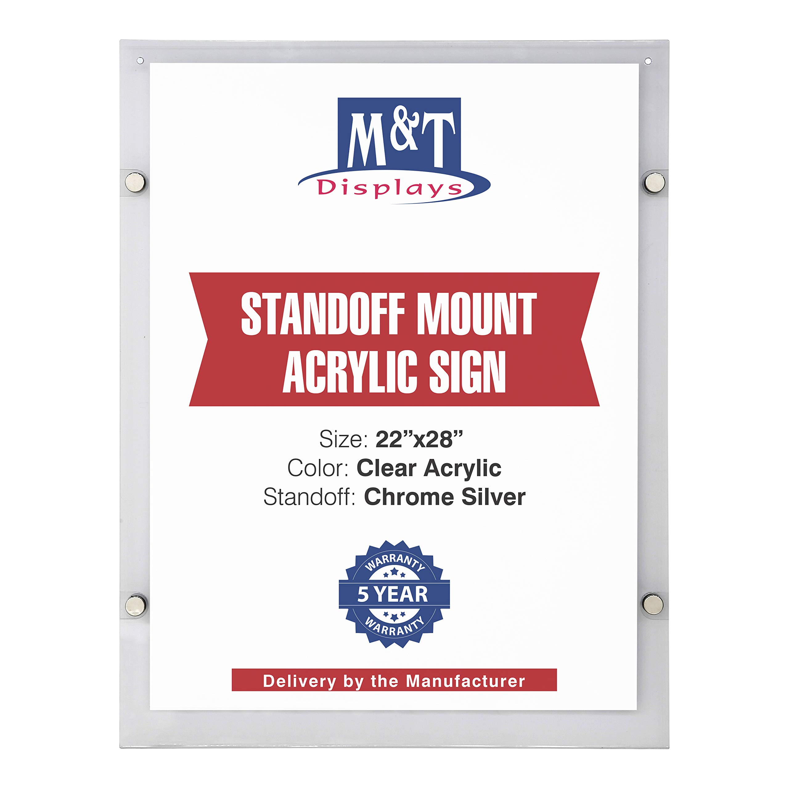 Buy M&T Displays Wall Floating Clear Acrylic Frameless Picture Frame