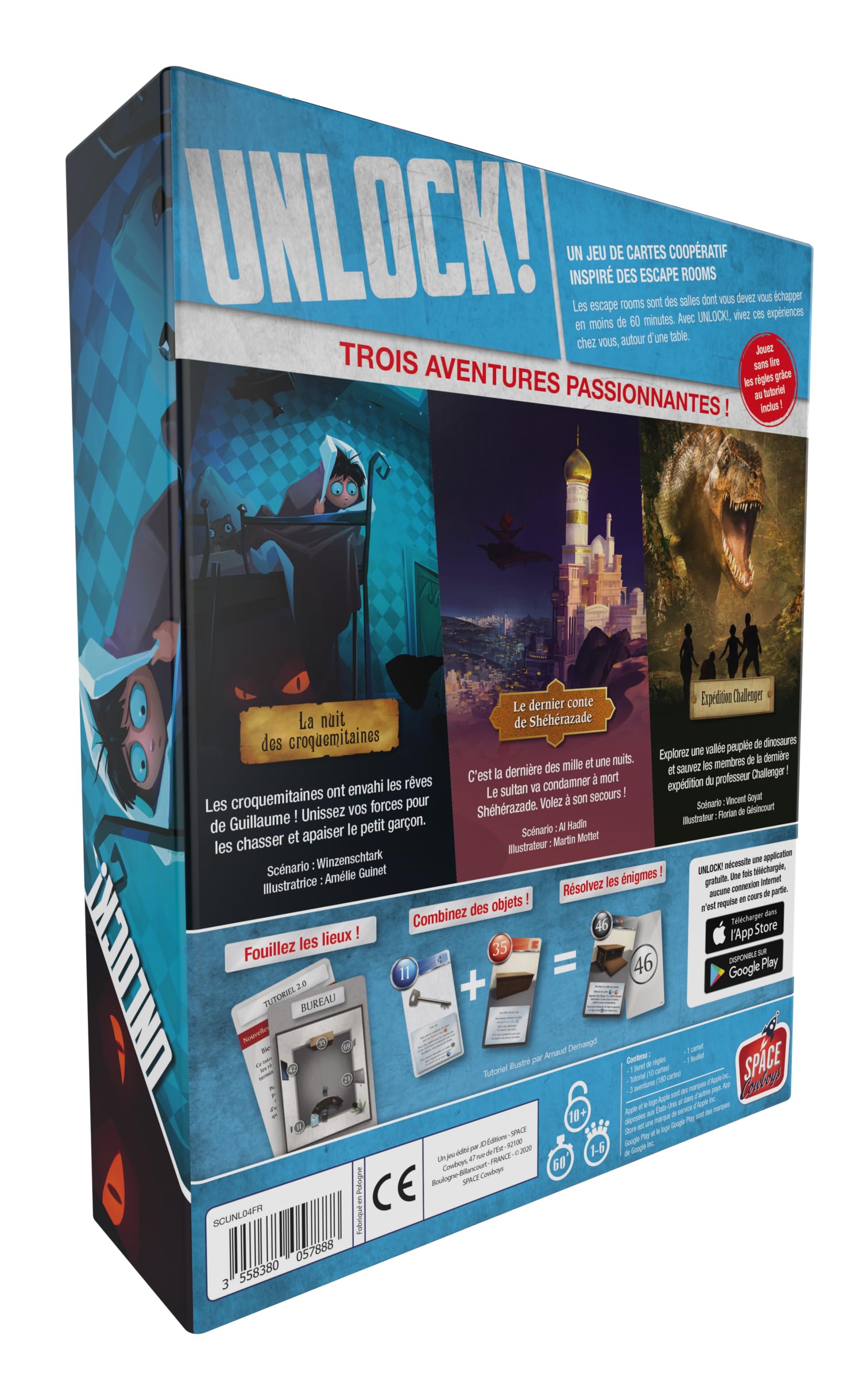 Asmodee - Unlock! : Exotic Adventures - Space Cowboys - Jeux de société - Jeu de Cartes - Escape Game - Adultes et Enfants à partir de 10 Ans - 1 à 6 Joueurs - 60 Minutes