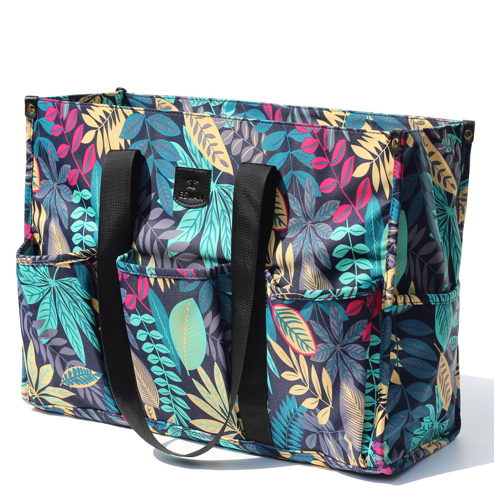 ESVAN Utility Tote Bag with Zip Top Waterproof Teacher Tote Bag for Teacher Work Women Beach