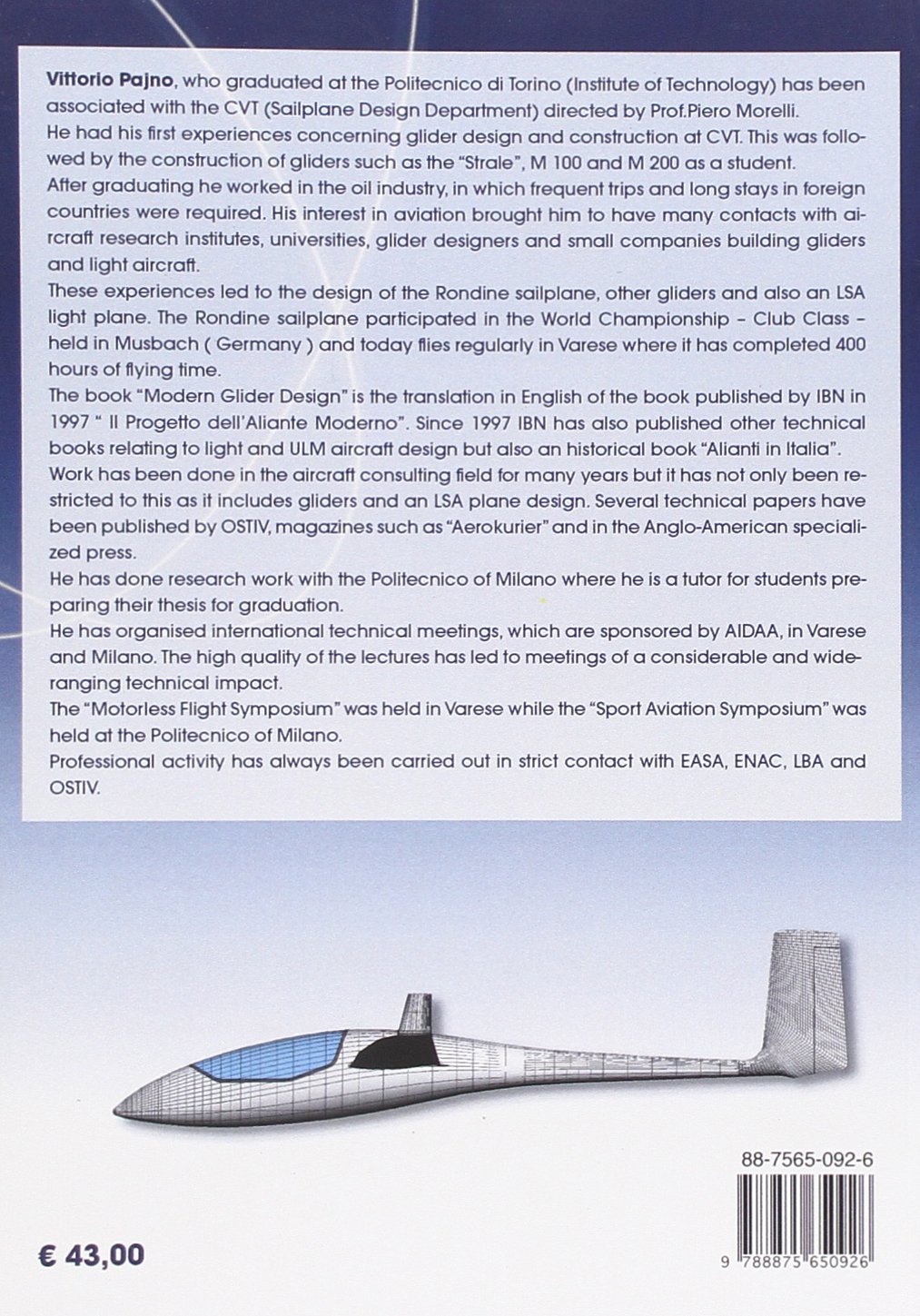 Sailplane Design: A Guide for Students and Designers, from Drafting to Flight Test