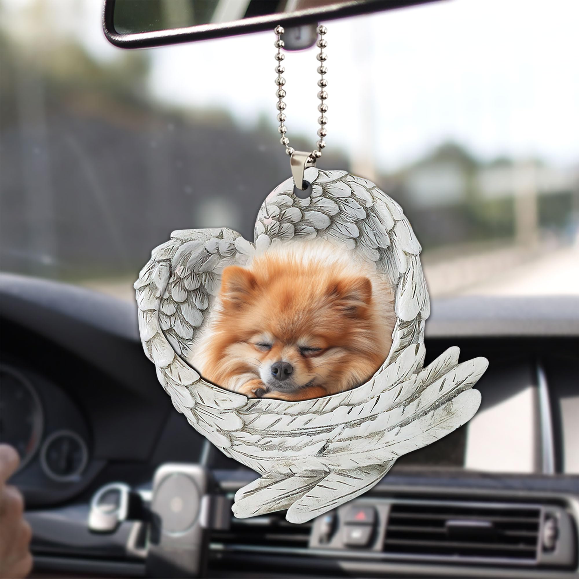 Amazon.com: Talataca Pomeranian Sleeping Angel Wing Memorial Dog